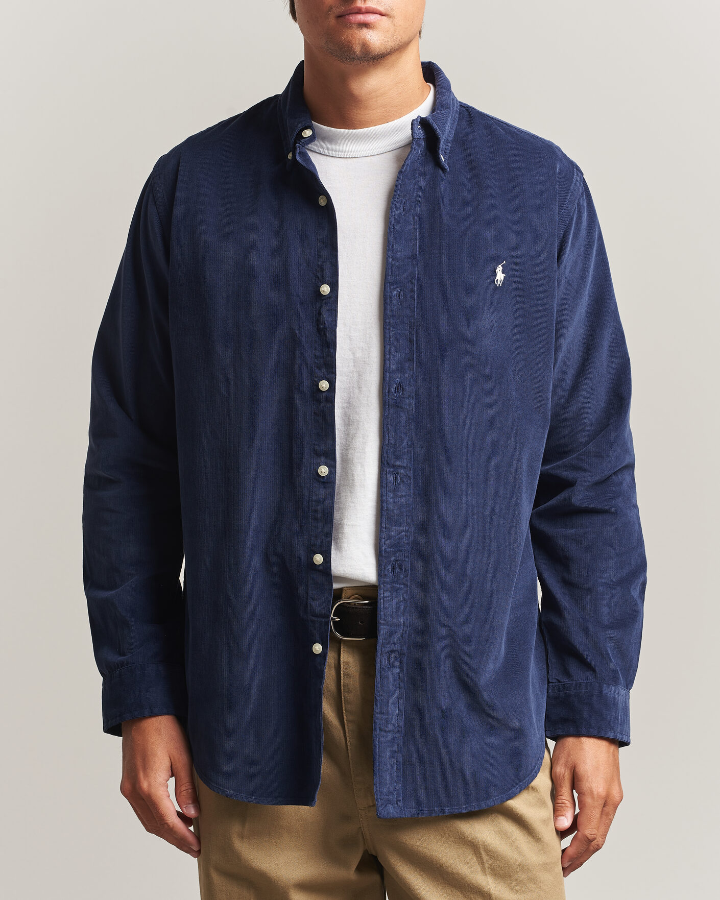 Heren | Overhemden | Polo Ralph Lauren | Custom Fit BD Corduroy Shirt Newport Navy
