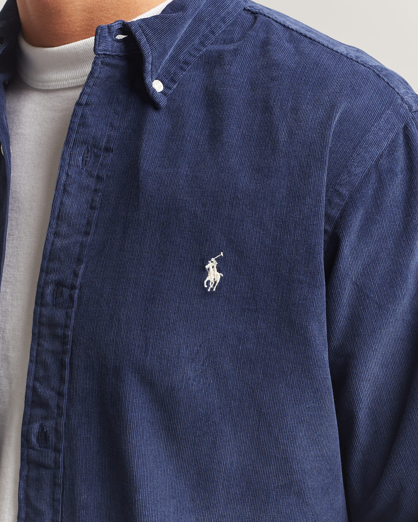 Heren | Overhemden | Polo Ralph Lauren | Custom Fit BD Corduroy Shirt Newport Navy