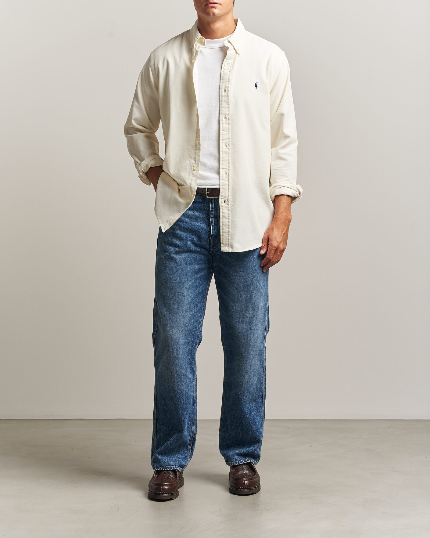 Heren | Overhemden | Polo Ralph Lauren | Custom Fit BD Corduroy Shirt Clubhouse Cream