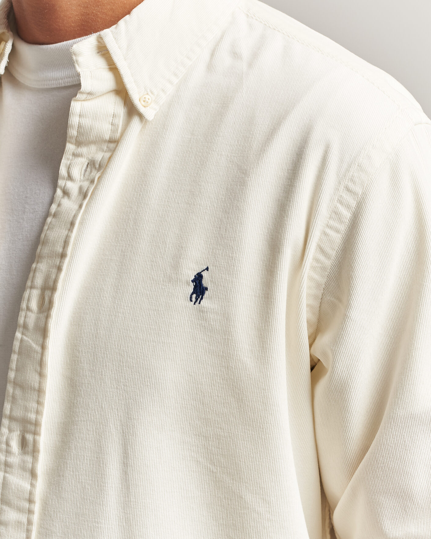 Heren | Overhemden | Polo Ralph Lauren | Custom Fit BD Corduroy Shirt Clubhouse Cream
