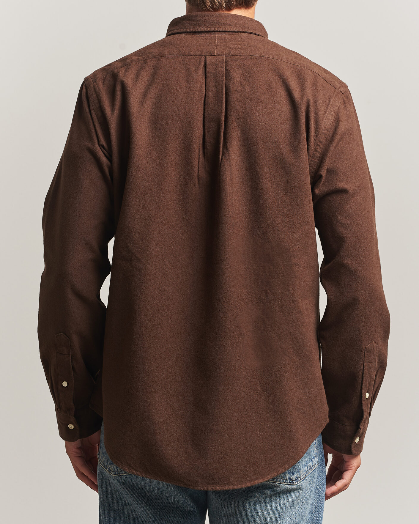 Heren | Overhemden | Polo Ralph Lauren | Custom Fit Brushed Flannel Shirt Nutmeg Brown