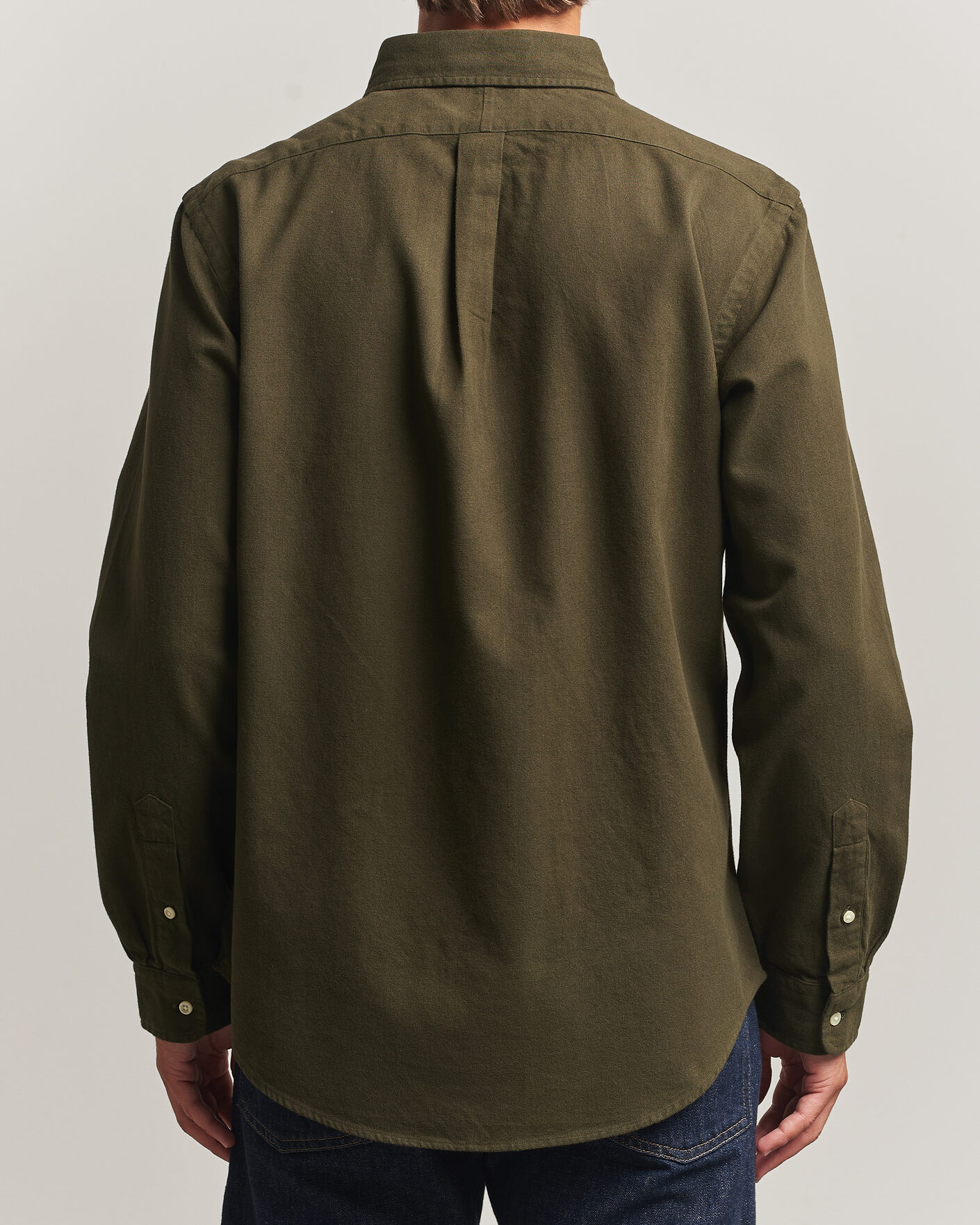 Heren | Overhemden | Polo Ralph Lauren | Custom Fit Brushed Flannel Shirt Company Olive