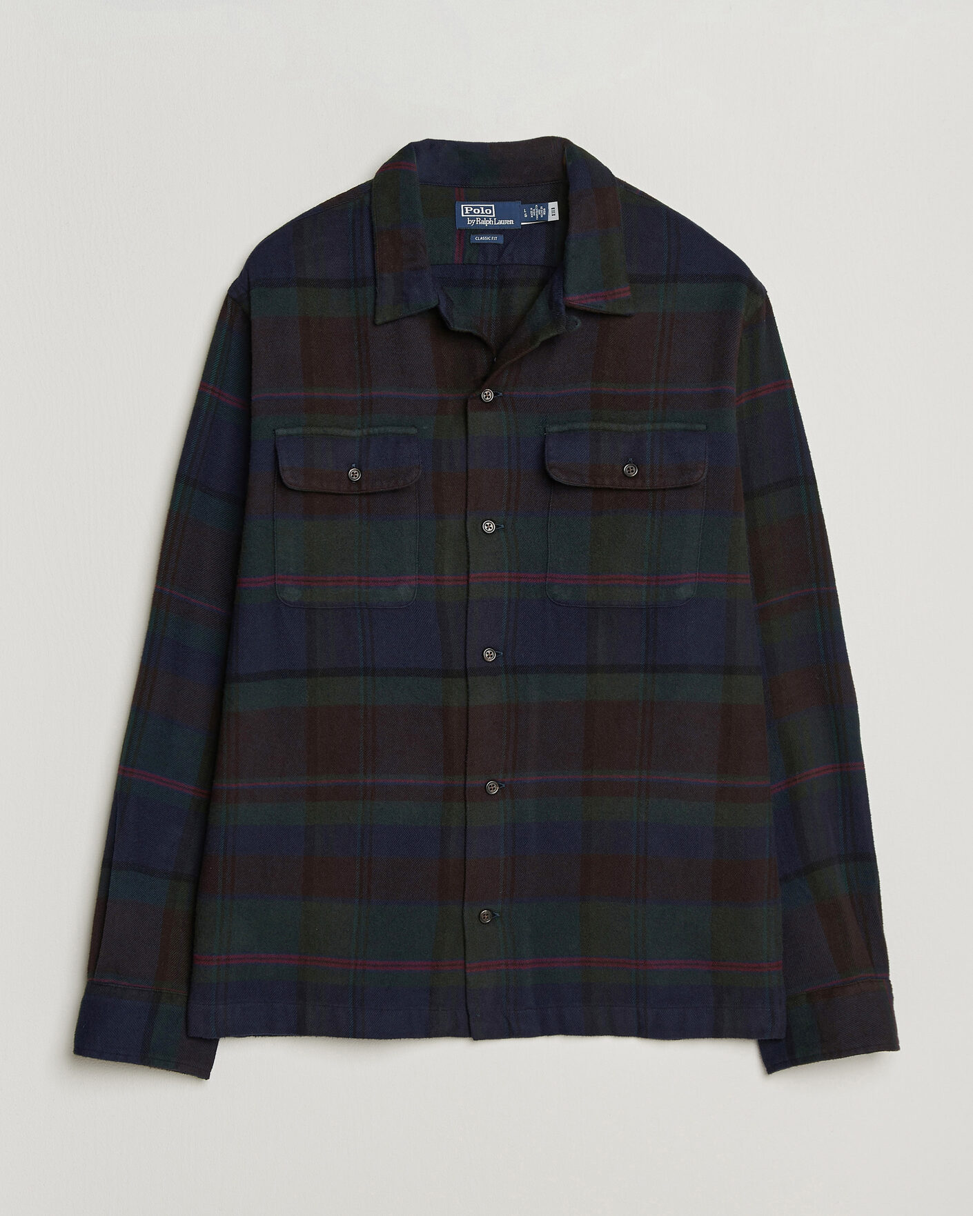 Heren | Overhemden | Polo Ralph Lauren | Hudson Ranch Checked Overshirt Olive Royal