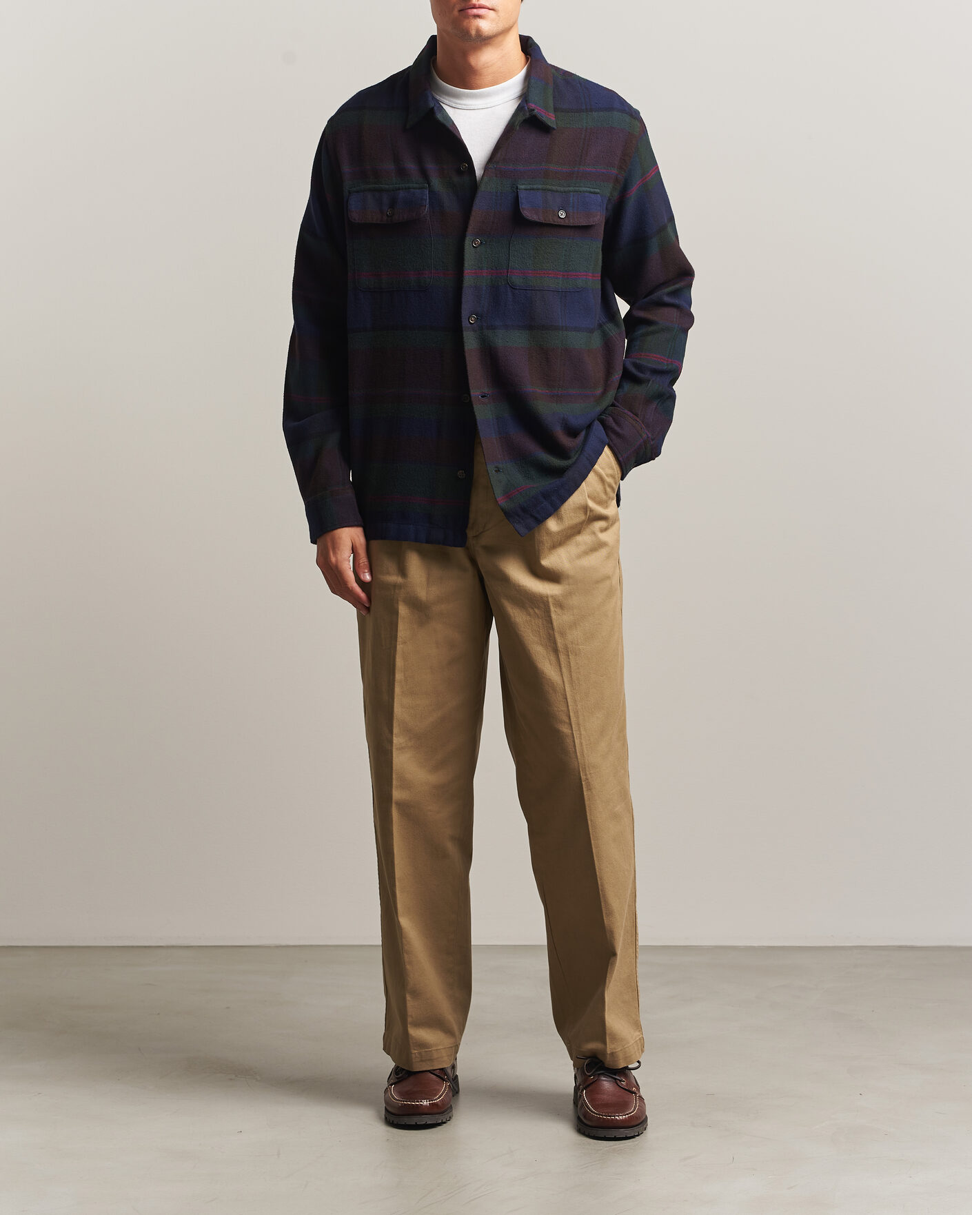 Heren | Overhemden | Polo Ralph Lauren | Hudson Ranch Checked Overshirt Olive Royal
