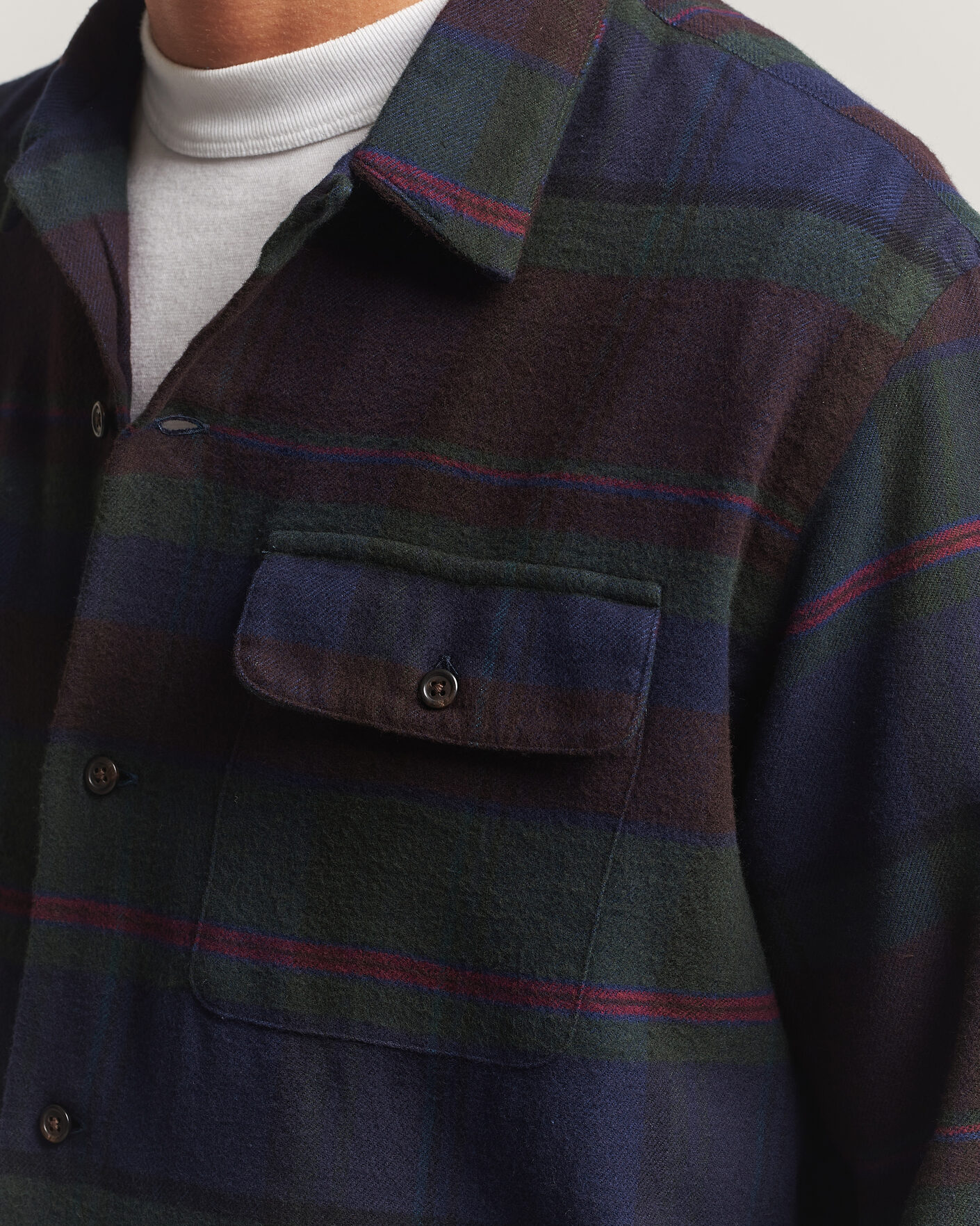 Heren | Overhemden | Polo Ralph Lauren | Hudson Ranch Checked Overshirt Olive Royal