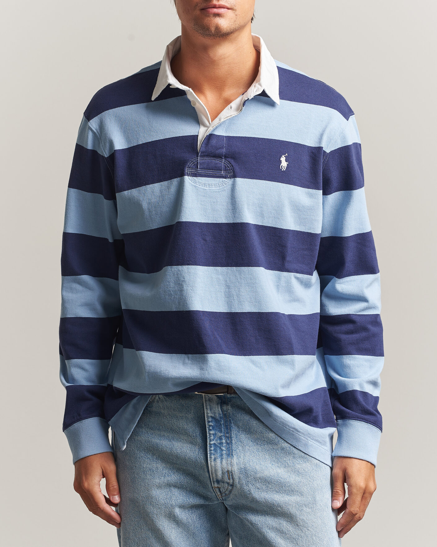 Heren | Truien | Polo Ralph Lauren | Striped Jersey Rugger Blue/Navy