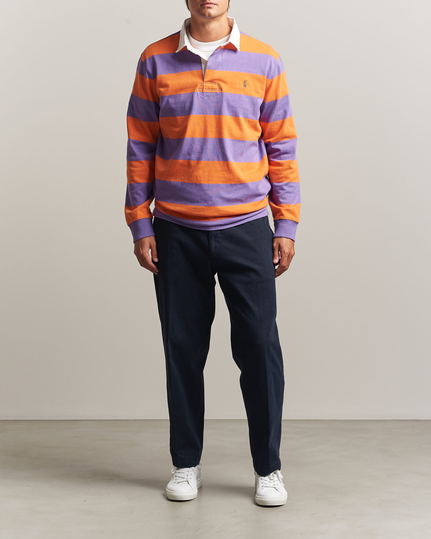 Heren | Truien | Polo Ralph Lauren | Striped Jersey Rugger Purple/Orange