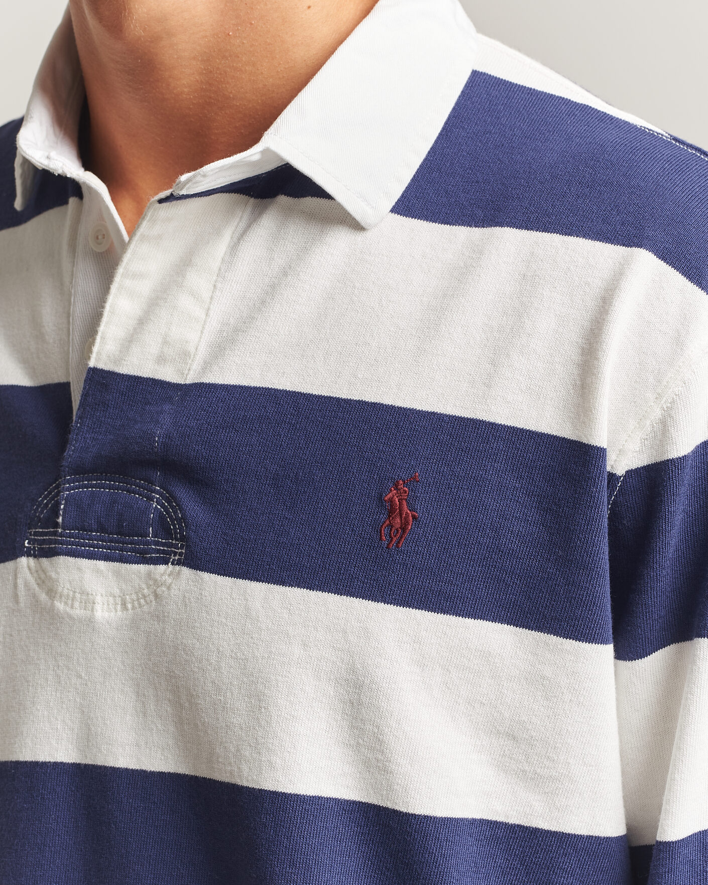 Heren | Truien | Polo Ralph Lauren | Striped Jersey Rugger Cream/Navy