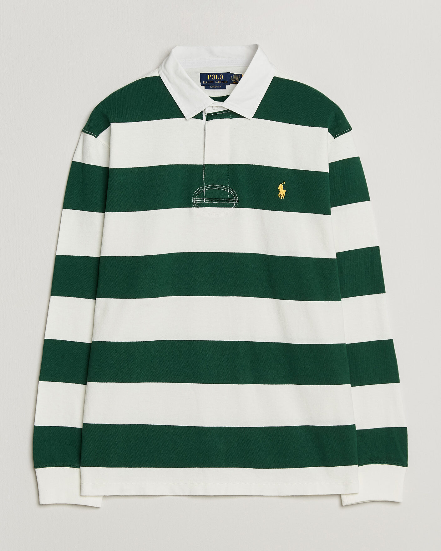 Heren | Truien | Polo Ralph Lauren | Striped Jersey Rugger Cream/Forest