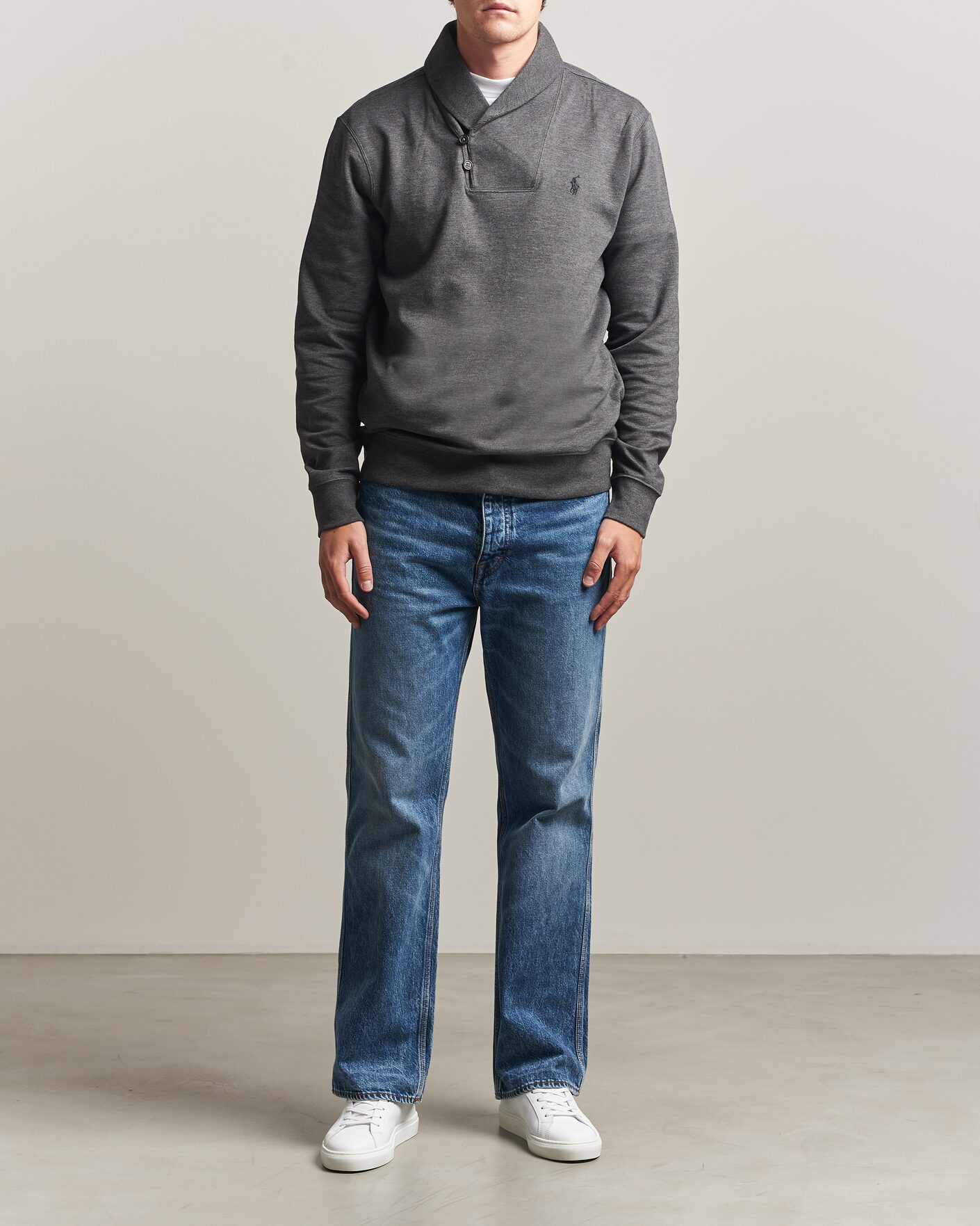 Heren | Truien | Polo Ralph Lauren | Double Knitted Shawl Collar Sweater Windsor Heather