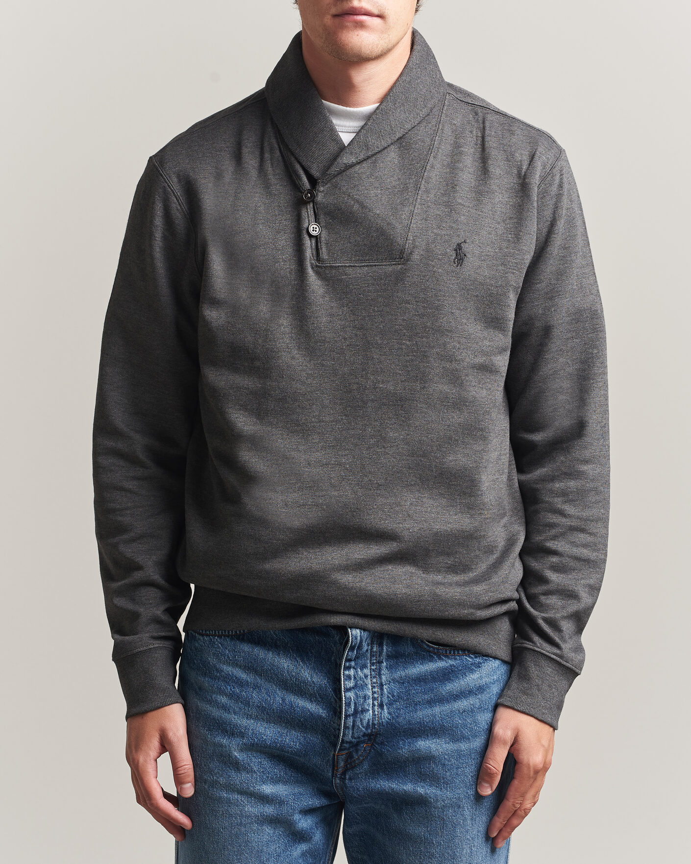 Heren | Truien | Polo Ralph Lauren | Double Knitted Shawl Collar Sweater Windsor Heather