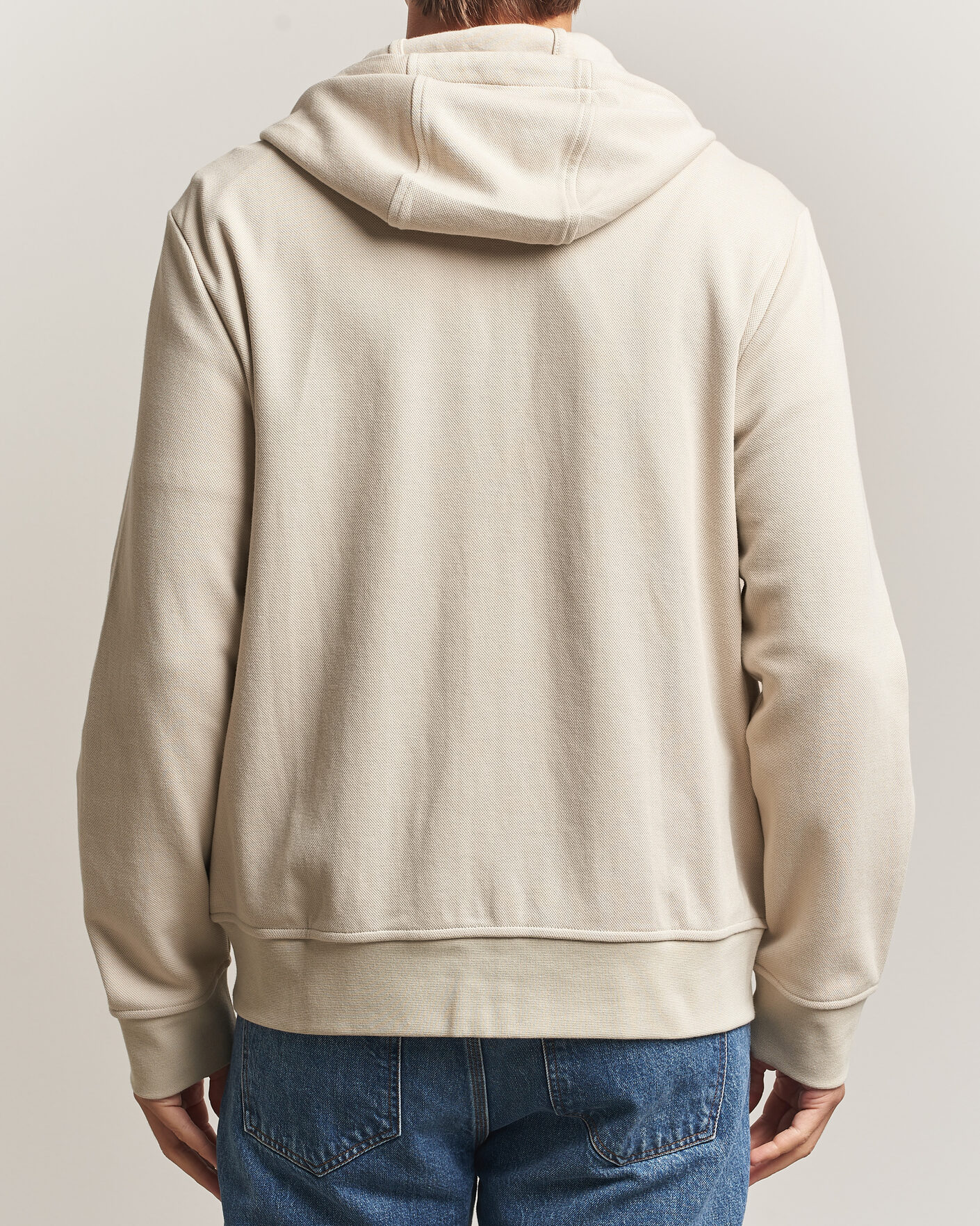 Heren | Truien | Polo Ralph Lauren | Double Knitted Jaquard Full Zip Hoodie Stoneware Grey