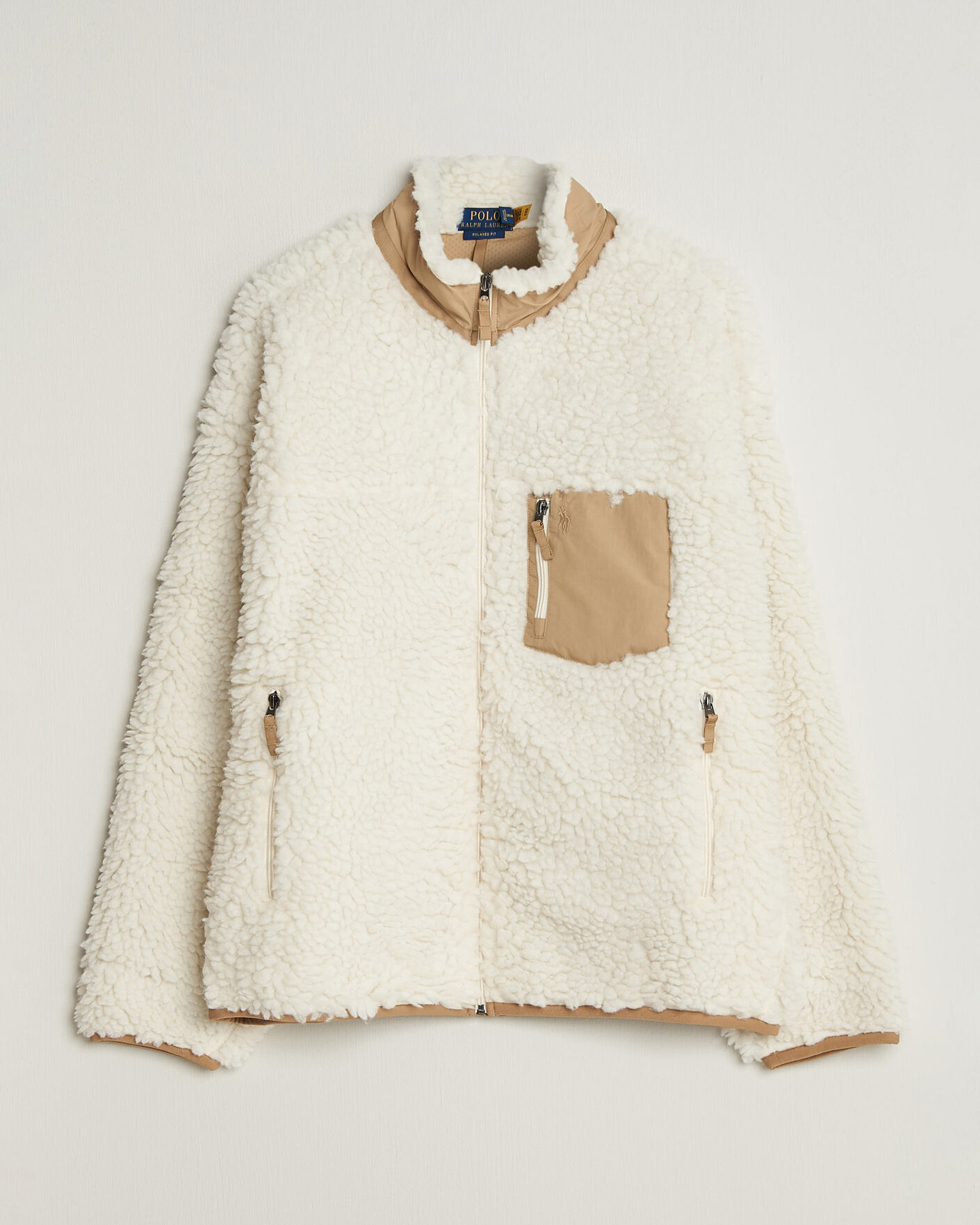 Heren | Truien | Polo Ralph Lauren | Shaggy Hi Pile Full Zip Clubhouse Cream