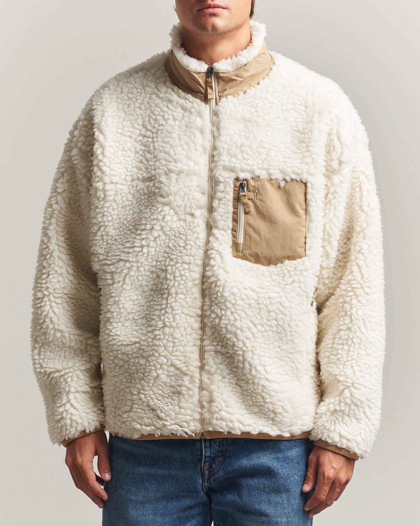 Heren | Truien | Polo Ralph Lauren | Shaggy Hi Pile Full Zip Clubhouse Cream