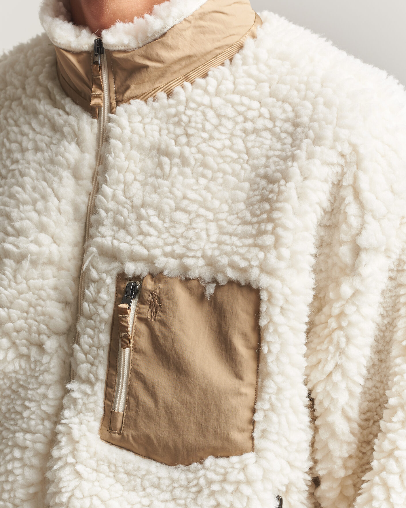 Heren | Truien | Polo Ralph Lauren | Shaggy Hi Pile Full Zip Clubhouse Cream