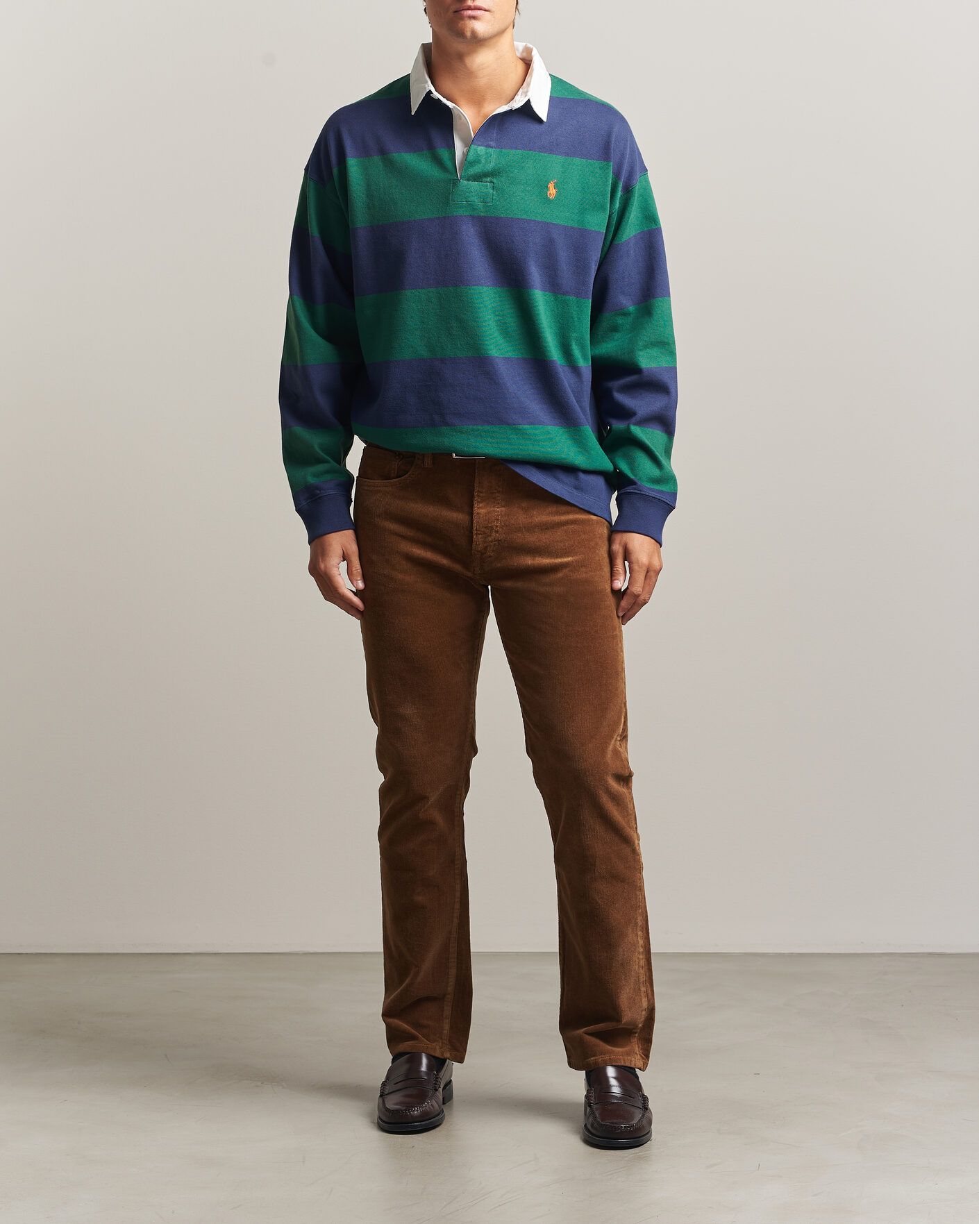 Heren | Truien | Polo Ralph Lauren | Jersey Knitted Rugby Pullover Green/Cobolt