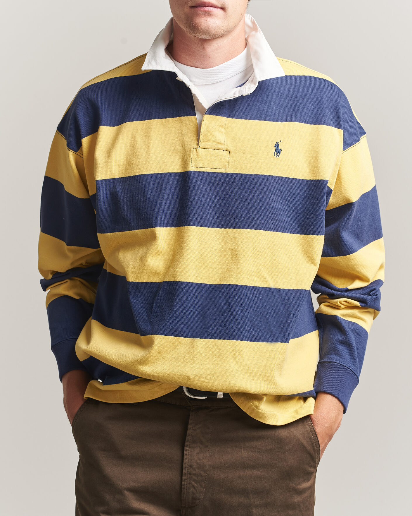 Heren | Truien | Polo Ralph Lauren | Jersey Knitted Rugby Pullover Yellow/Cobolt