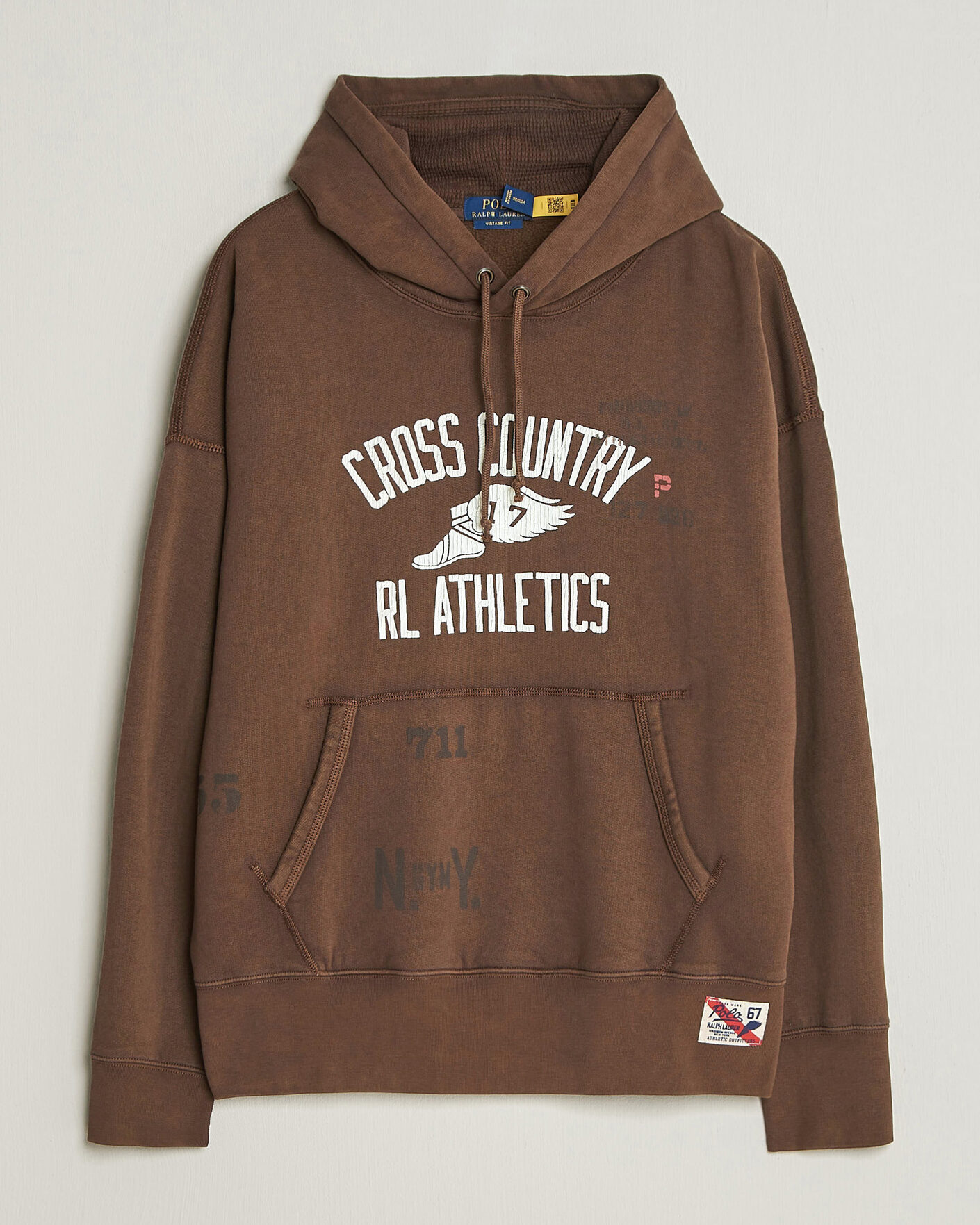 Heren | Truien | Polo Ralph Lauren | Fleece Printed Hoodie Court Brown