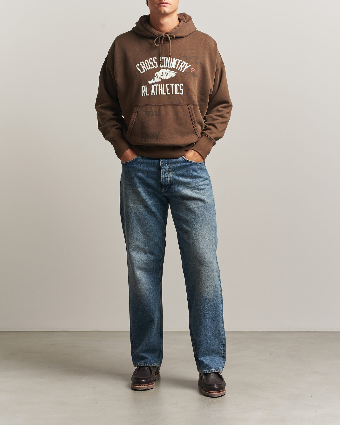 Heren | Truien | Polo Ralph Lauren | Fleece Printed Hoodie Court Brown