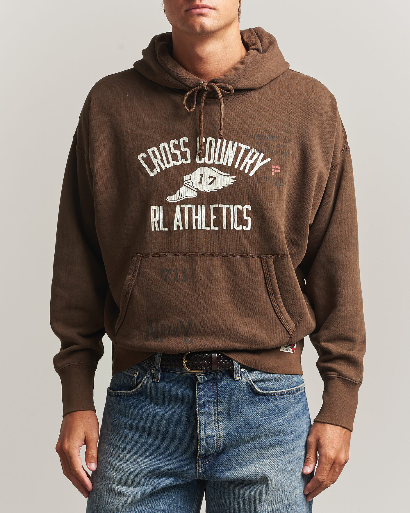 Heren | Truien | Polo Ralph Lauren | Fleece Printed Hoodie Court Brown