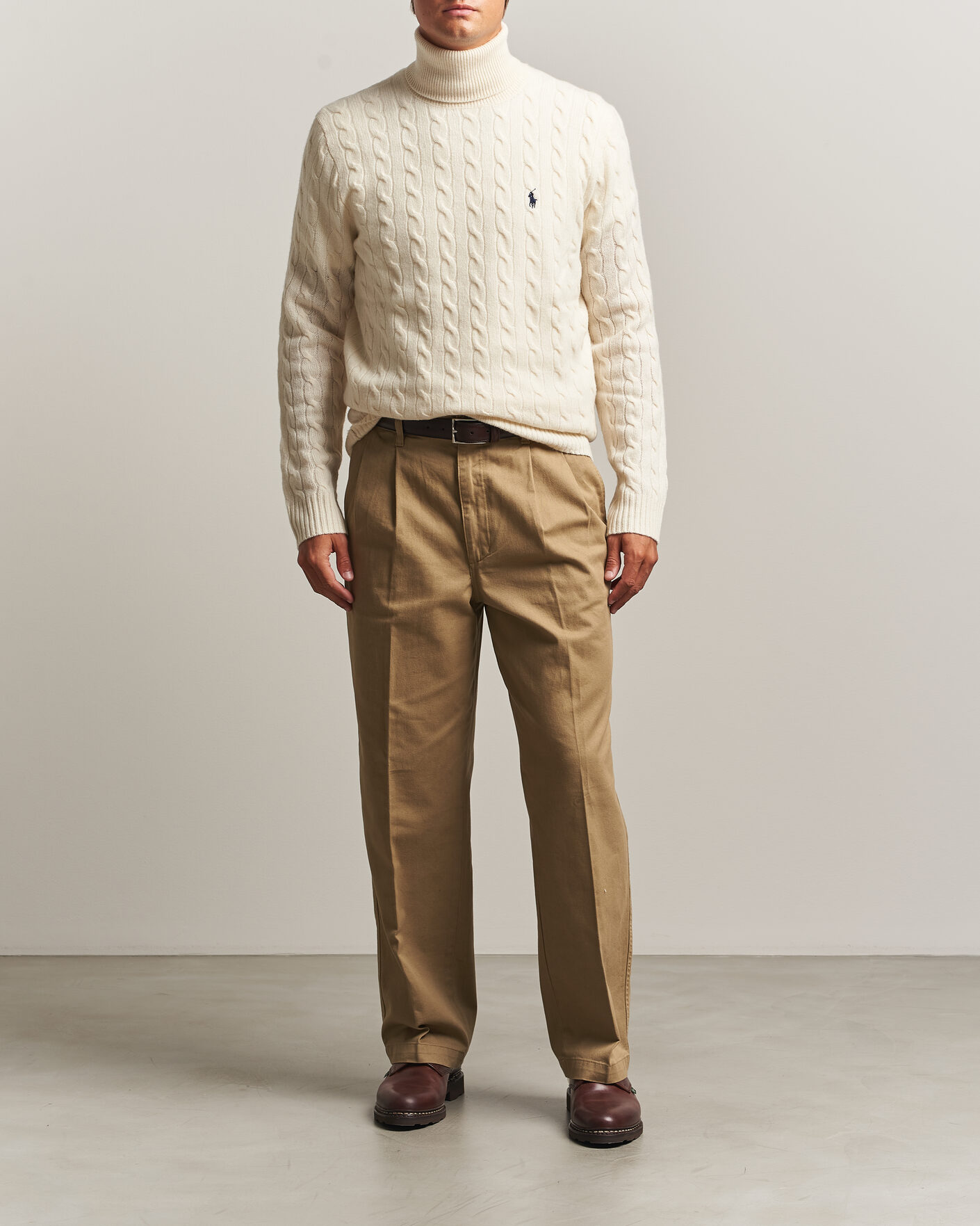Heren | Truien | Polo Ralph Lauren | Wool/Cashmere Rollneck Andover Cream