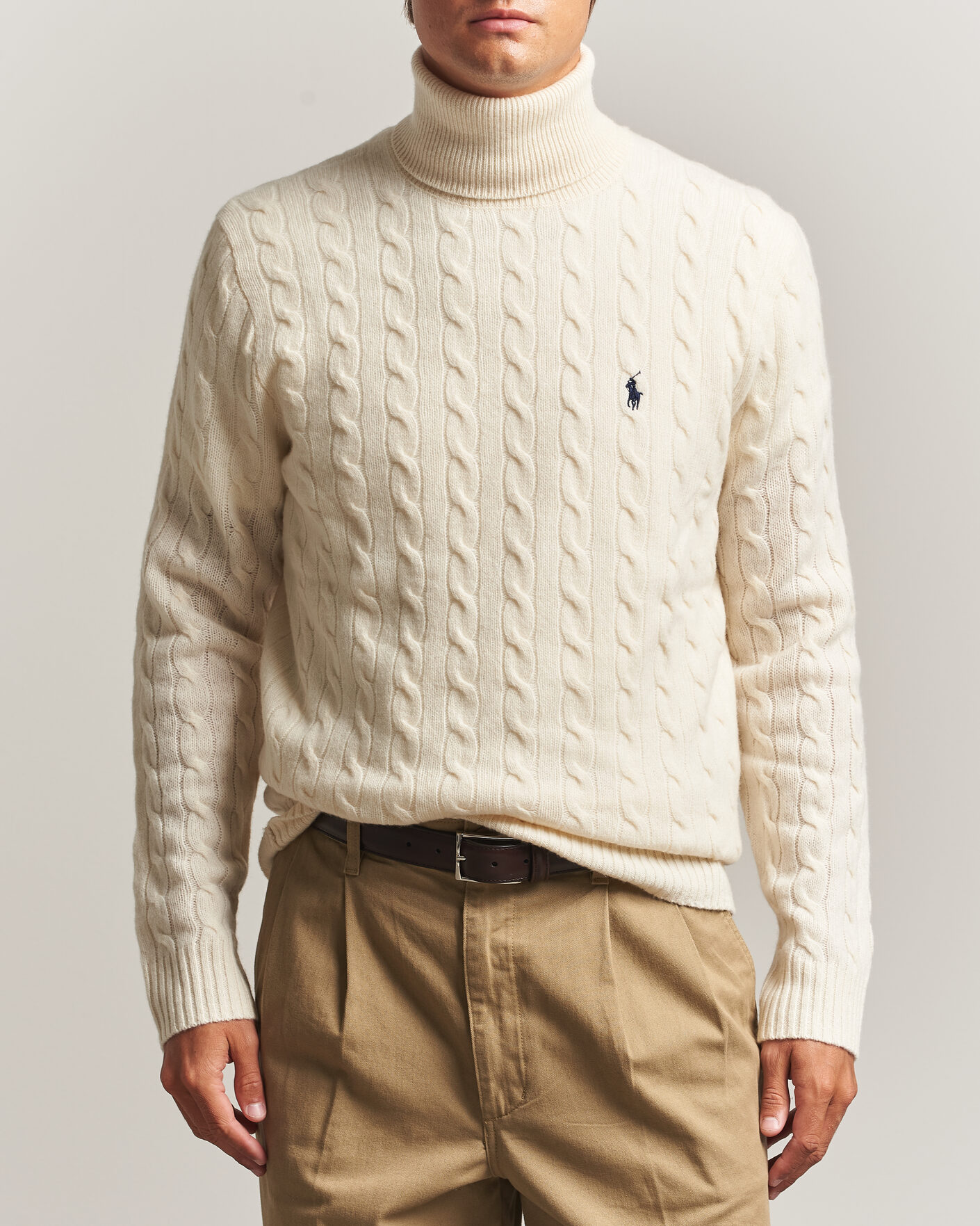 Heren | Truien | Polo Ralph Lauren | Wool/Cashmere Rollneck Andover Cream