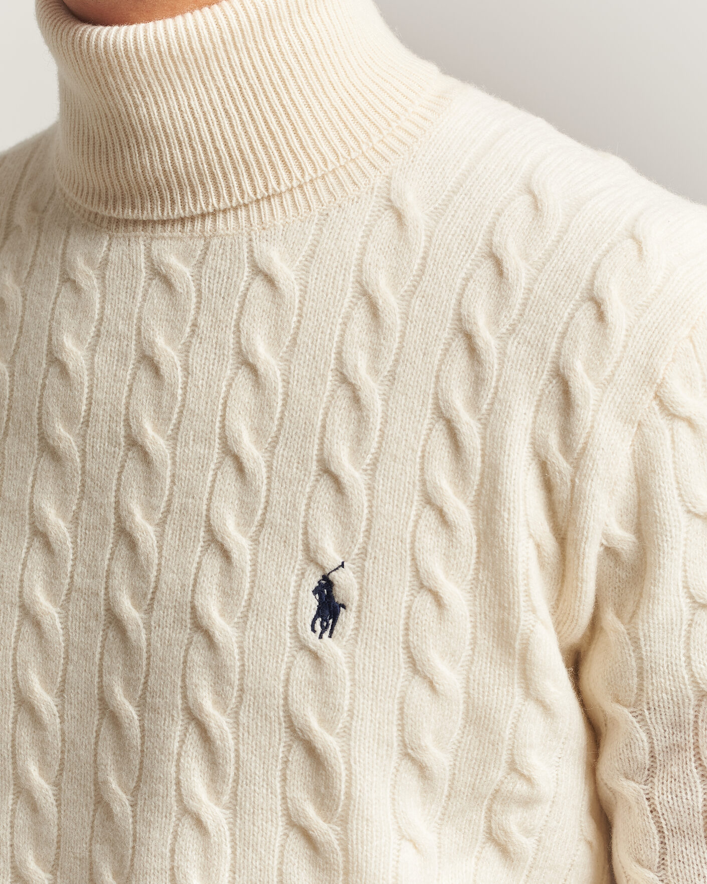 Heren | Truien | Polo Ralph Lauren | Wool/Cashmere Rollneck Andover Cream