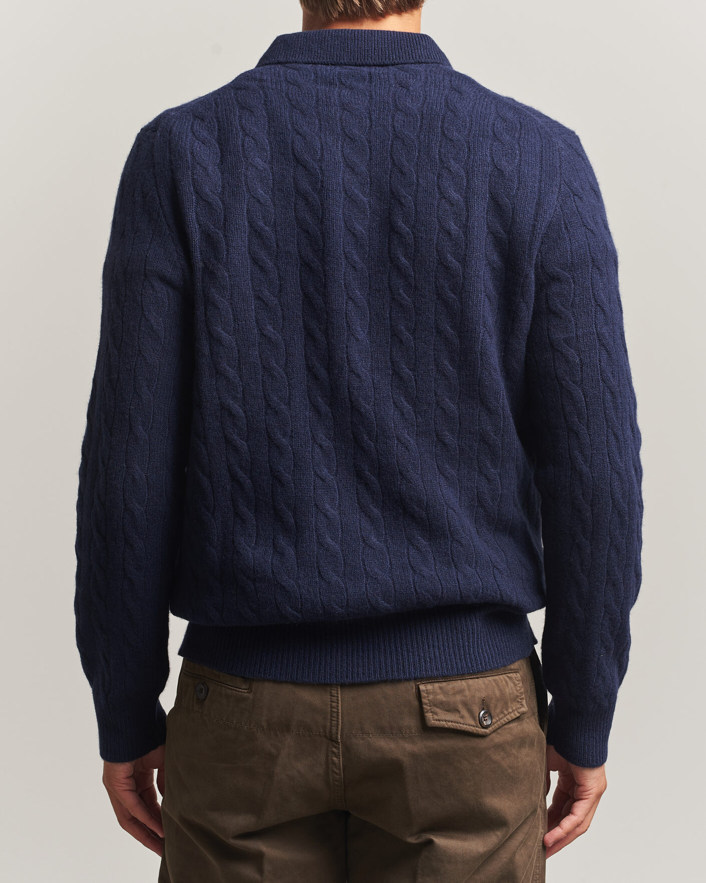 Heren | Truien | Polo Ralph Lauren | Wool/Cashmere Cable Knit Polo Hunter Navy