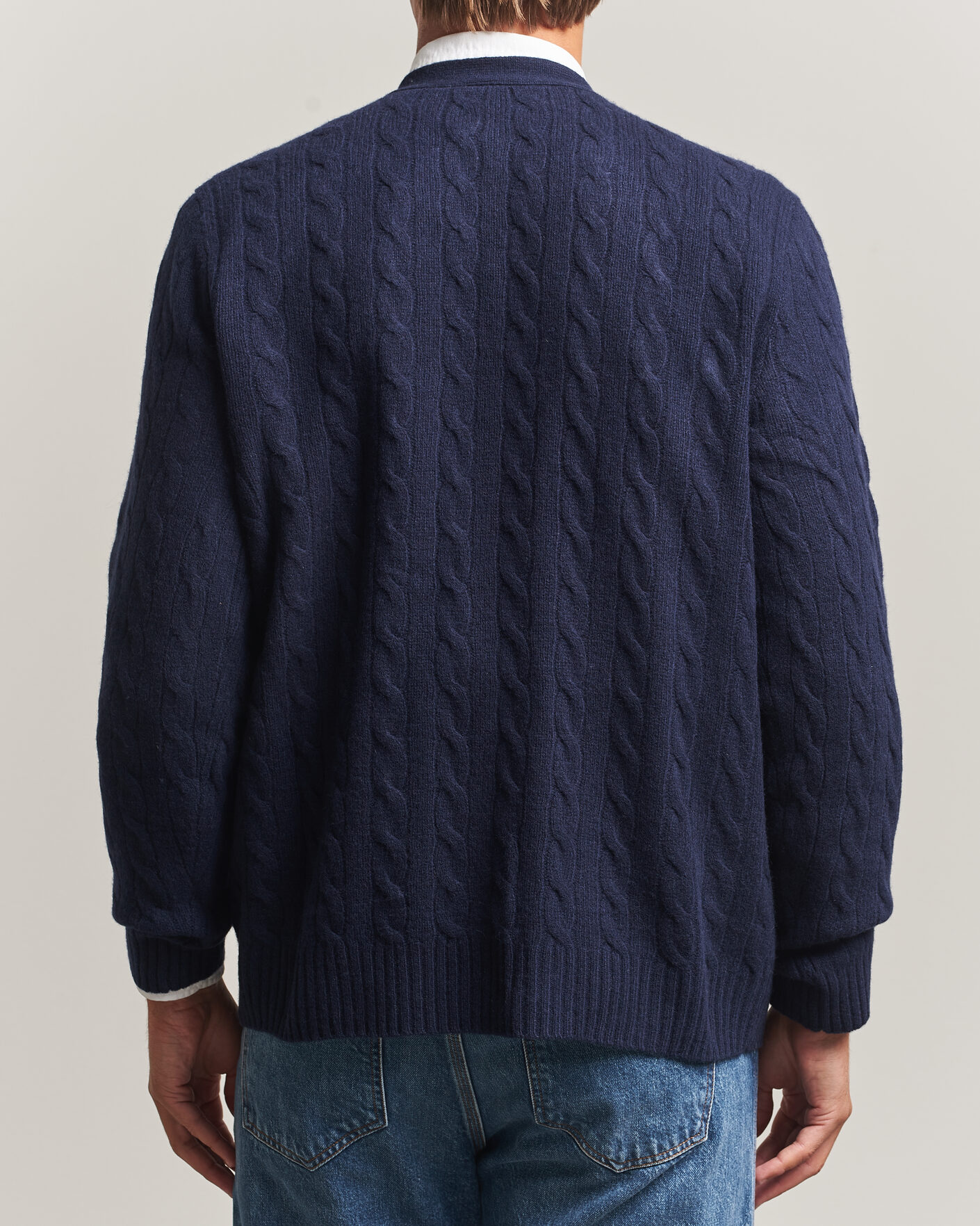 Heren | Truien | Polo Ralph Lauren | Wool/Cashmere Cable Cardigan Hunter Navy
