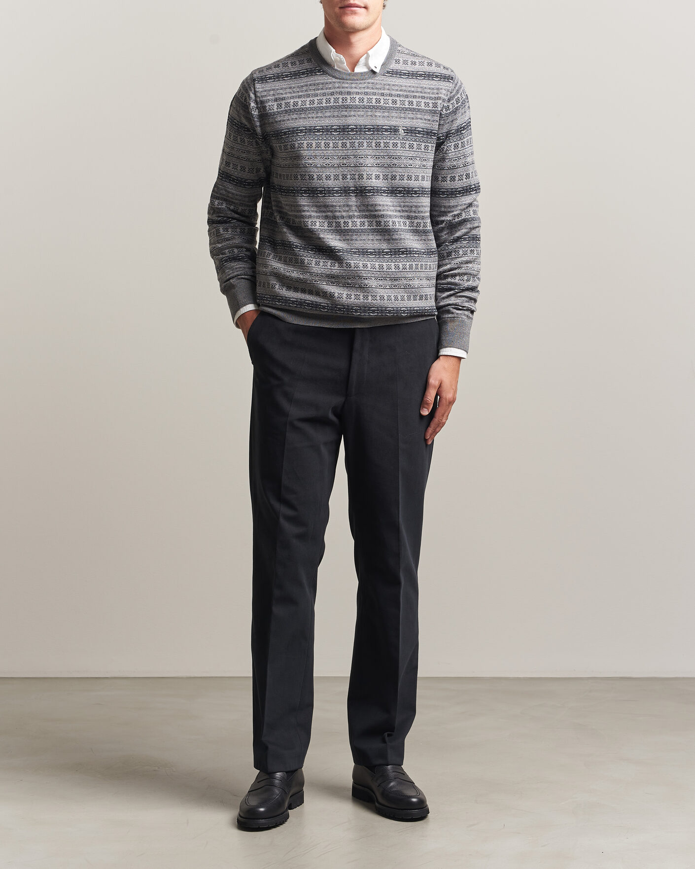 Heren | Truien | Polo Ralph Lauren | Fair Isle Merino Sweater Grey Combo