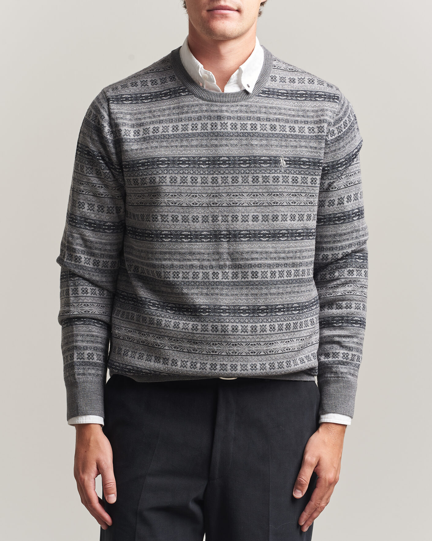 Heren | Truien | Polo Ralph Lauren | Fair Isle Merino Sweater Grey Combo