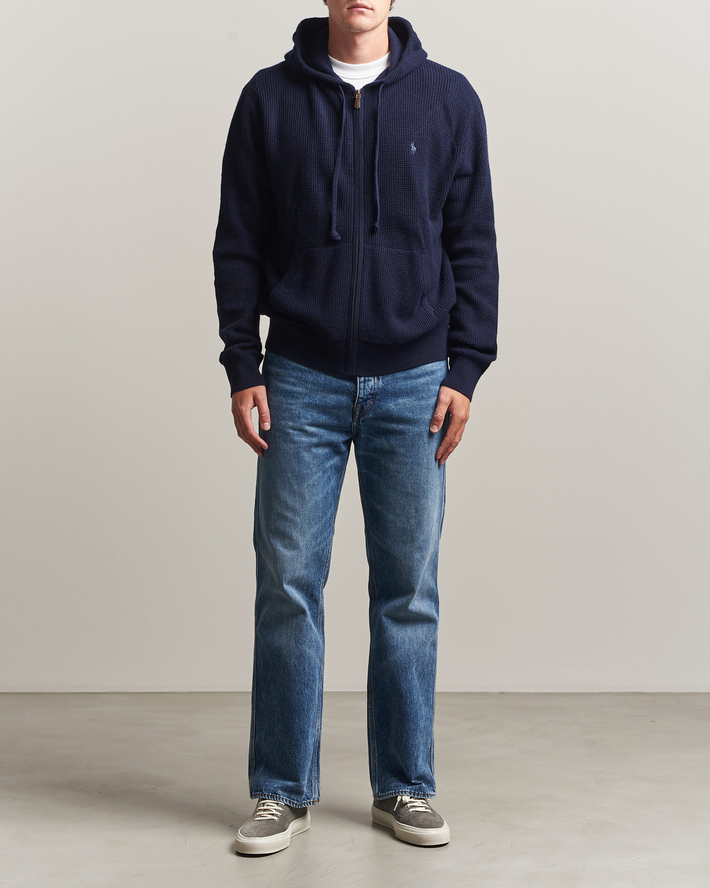 Heren | Truien | Polo Ralph Lauren | Cotton/Wool Full-Zip Hoodie Hunter Navy