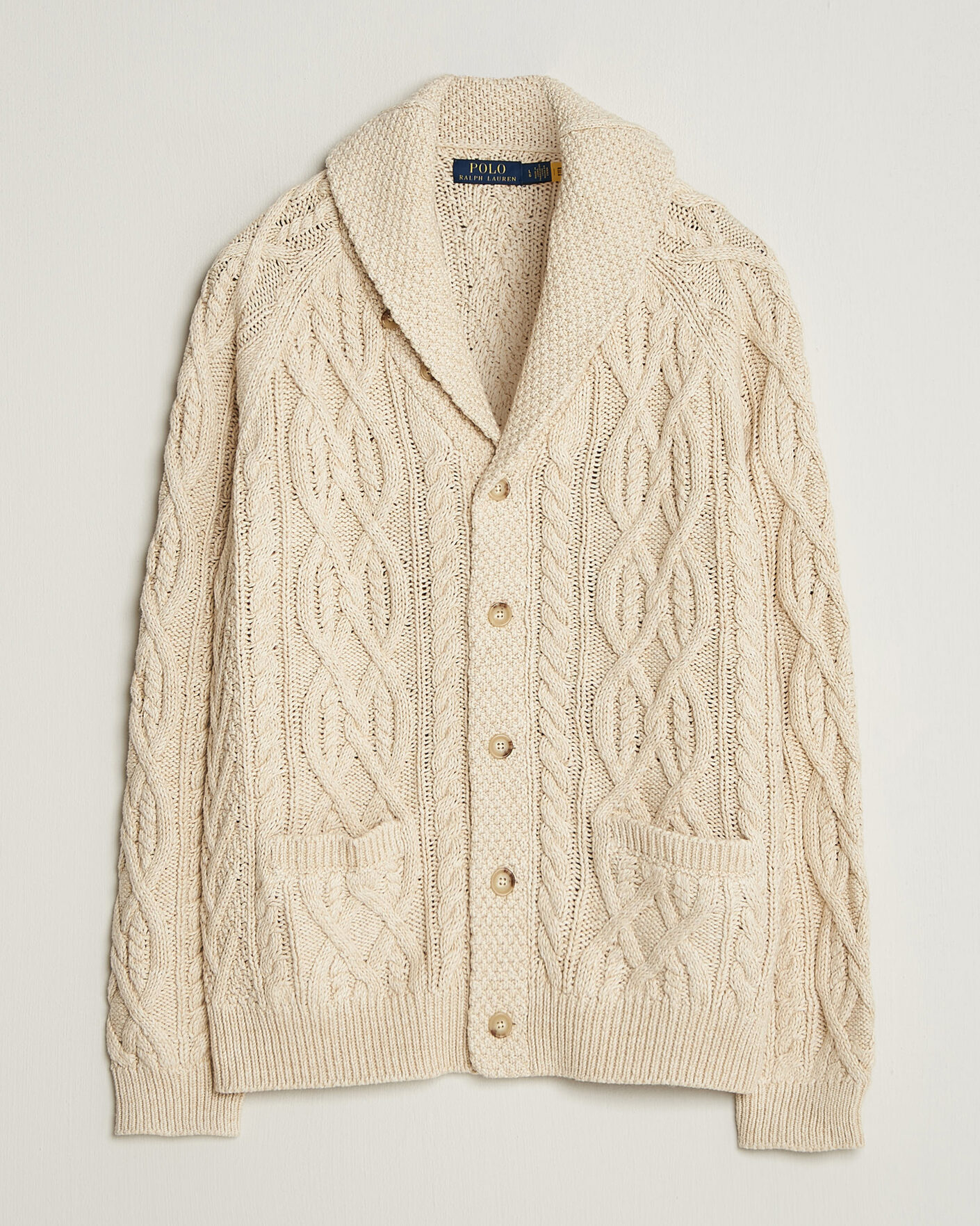 Heren | Truien | Polo Ralph Lauren | Cotton Marl Cardigan Oatmeal Combo