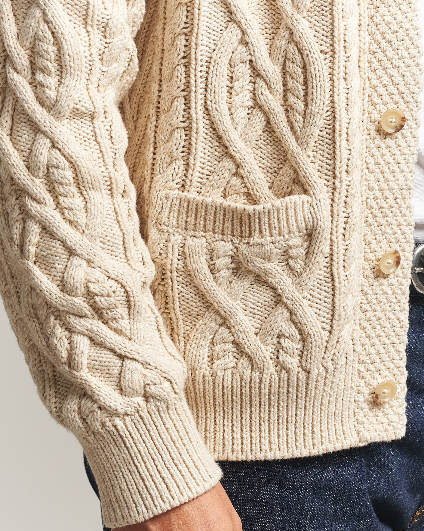 Heren | Truien | Polo Ralph Lauren | Cotton Marl Cardigan Oatmeal Combo