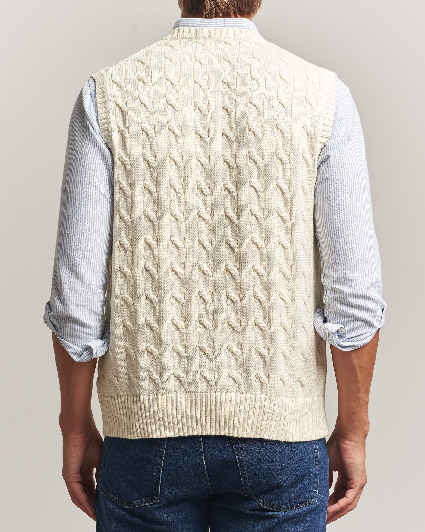 Heren | Truien | Polo Ralph Lauren | Cotton Cable Vest Andover Cream