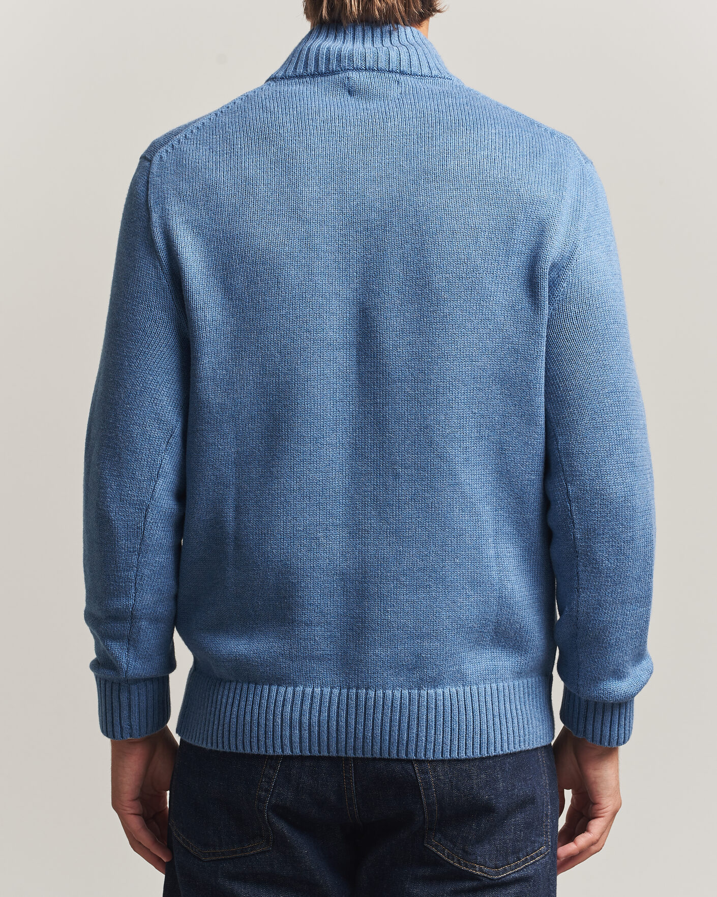 Heren | Truien | Polo Ralph Lauren | Cotton Pullover Half Zip Blue Borage Heather