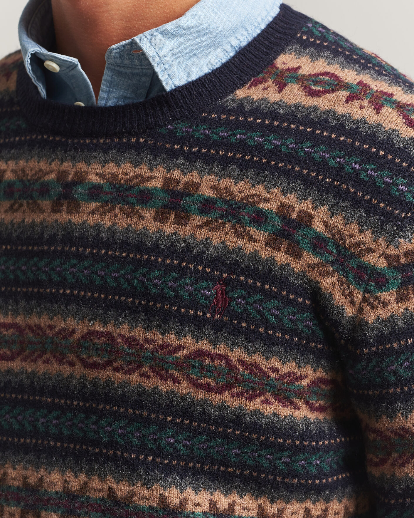 Heren | Truien | Polo Ralph Lauren | Fair Isle Wool Sweater Navy Combo