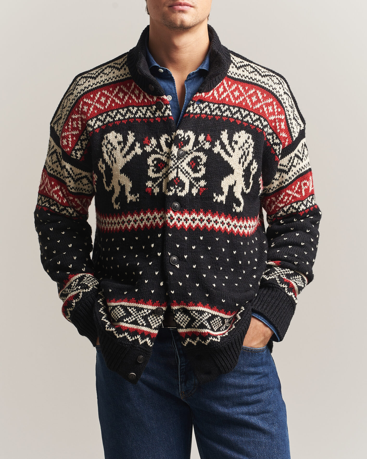 Heren | Truien | Polo Ralph Lauren | Cotton/Cashmere Cardigan Black Combo