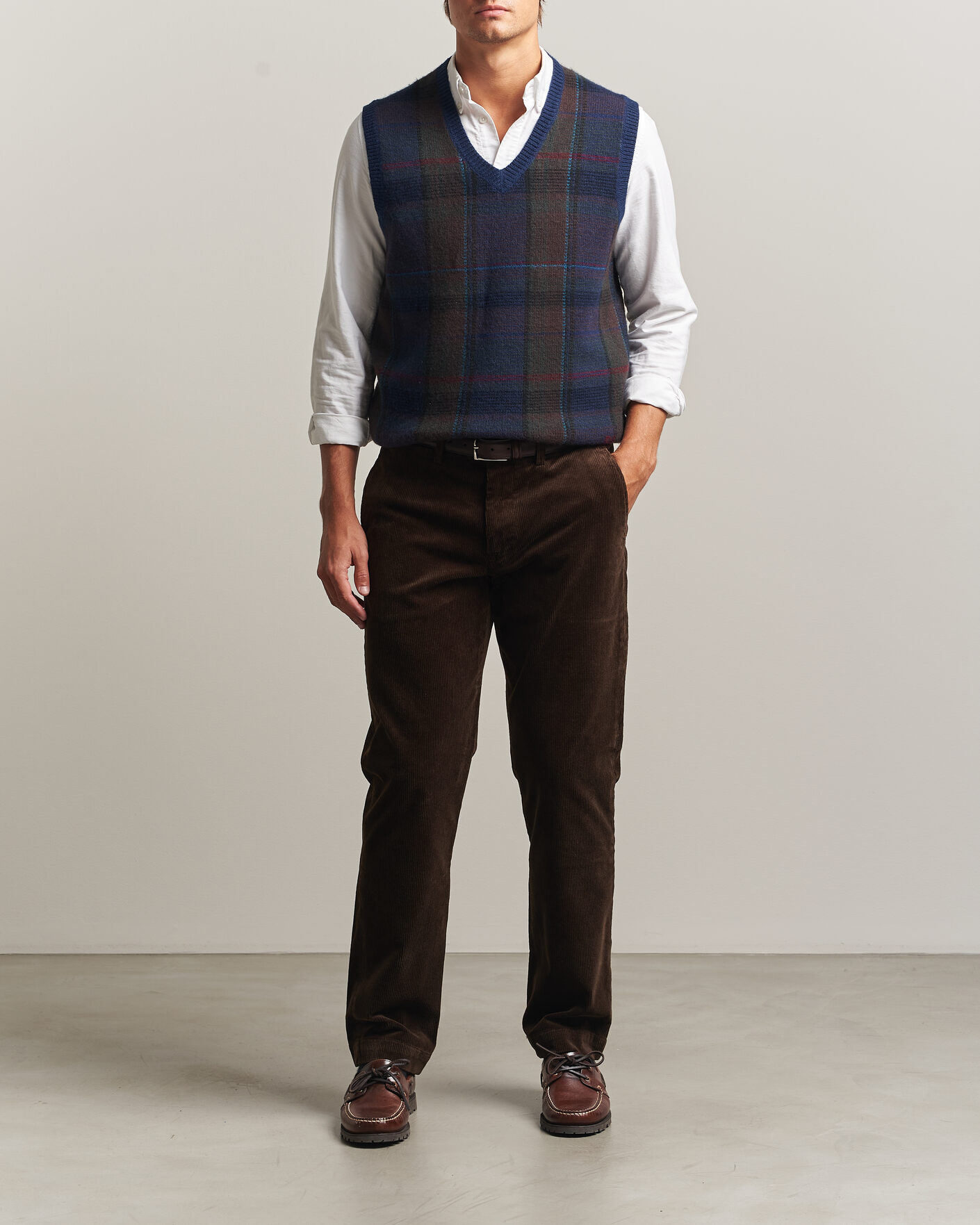 Heren | Truien | Polo Ralph Lauren | Hudson Cotton Blend V-Neck Vest Navy Multi