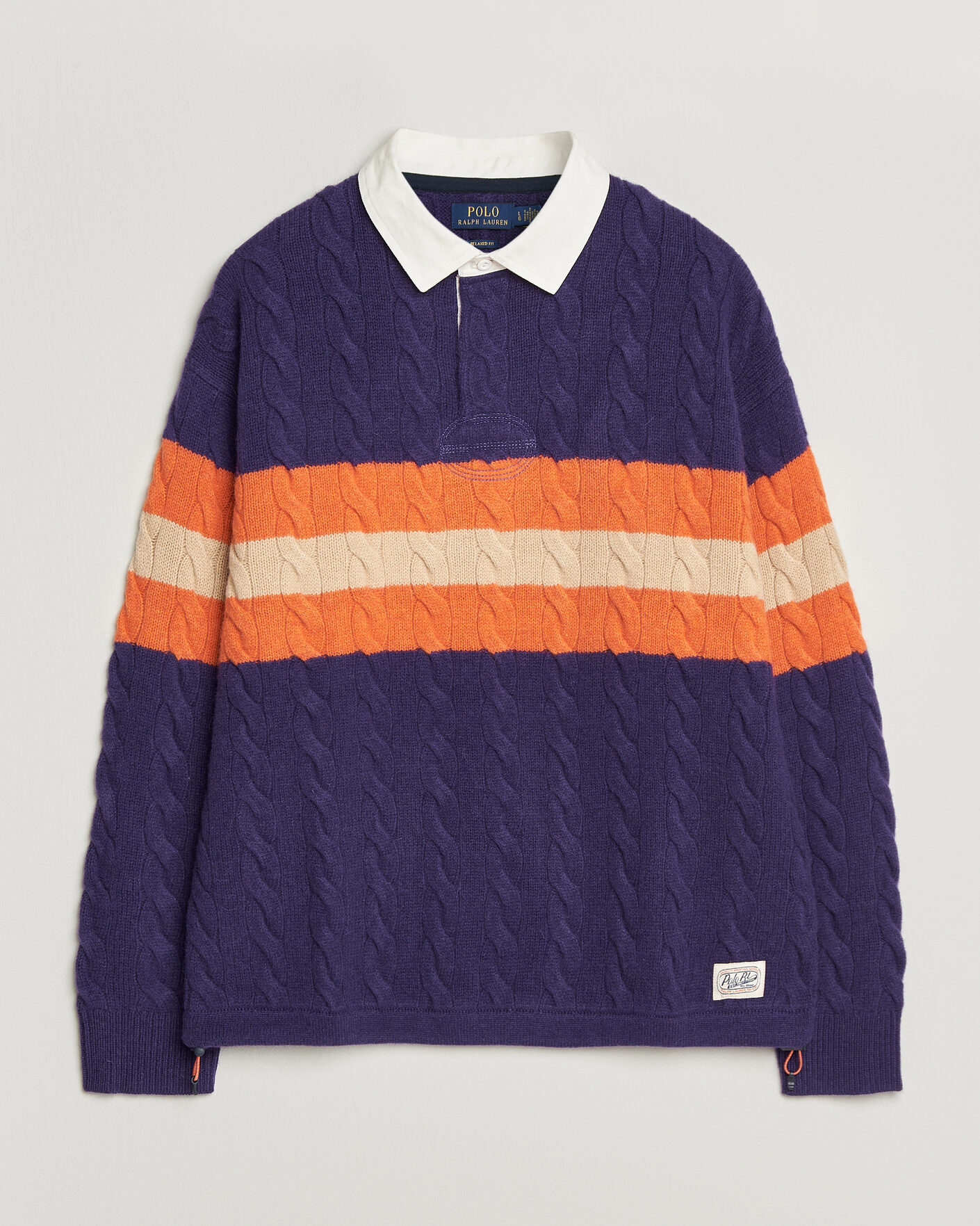 Heren | Truien | Polo Ralph Lauren | Wool Blend Cable Knitted Polo Purple Combo
