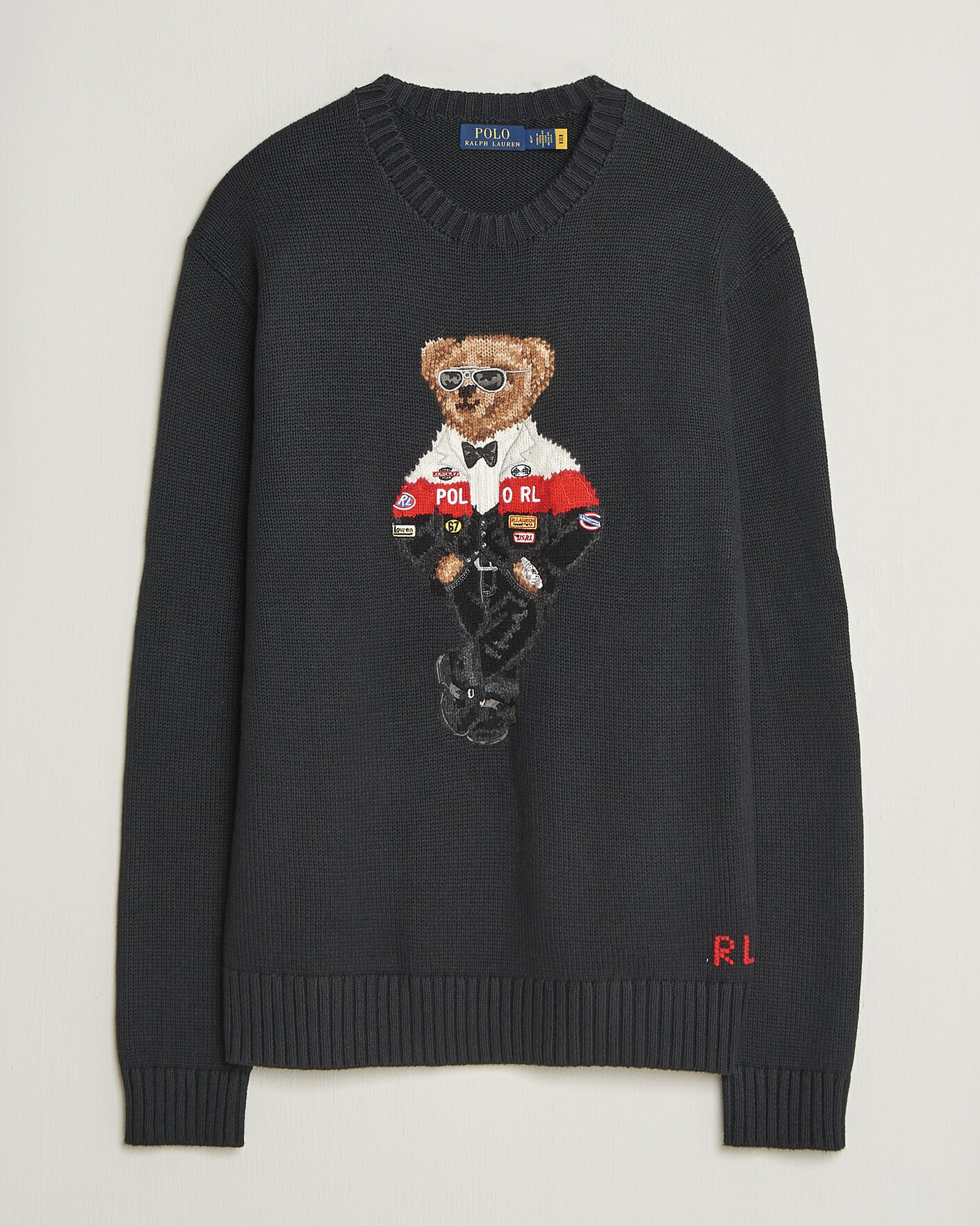 Heren | Truien | Polo Ralph Lauren | Cotton Blend Bear Sweater Polo Black