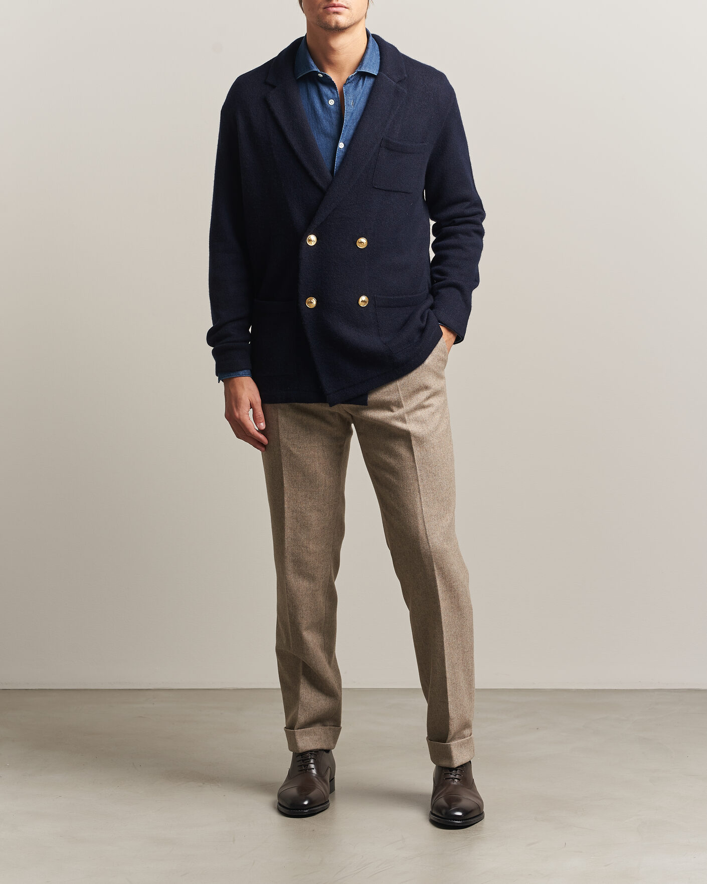 Heren | Truien | Polo Ralph Lauren | Double Breasted Cashmere Cardigan Aviator Navy