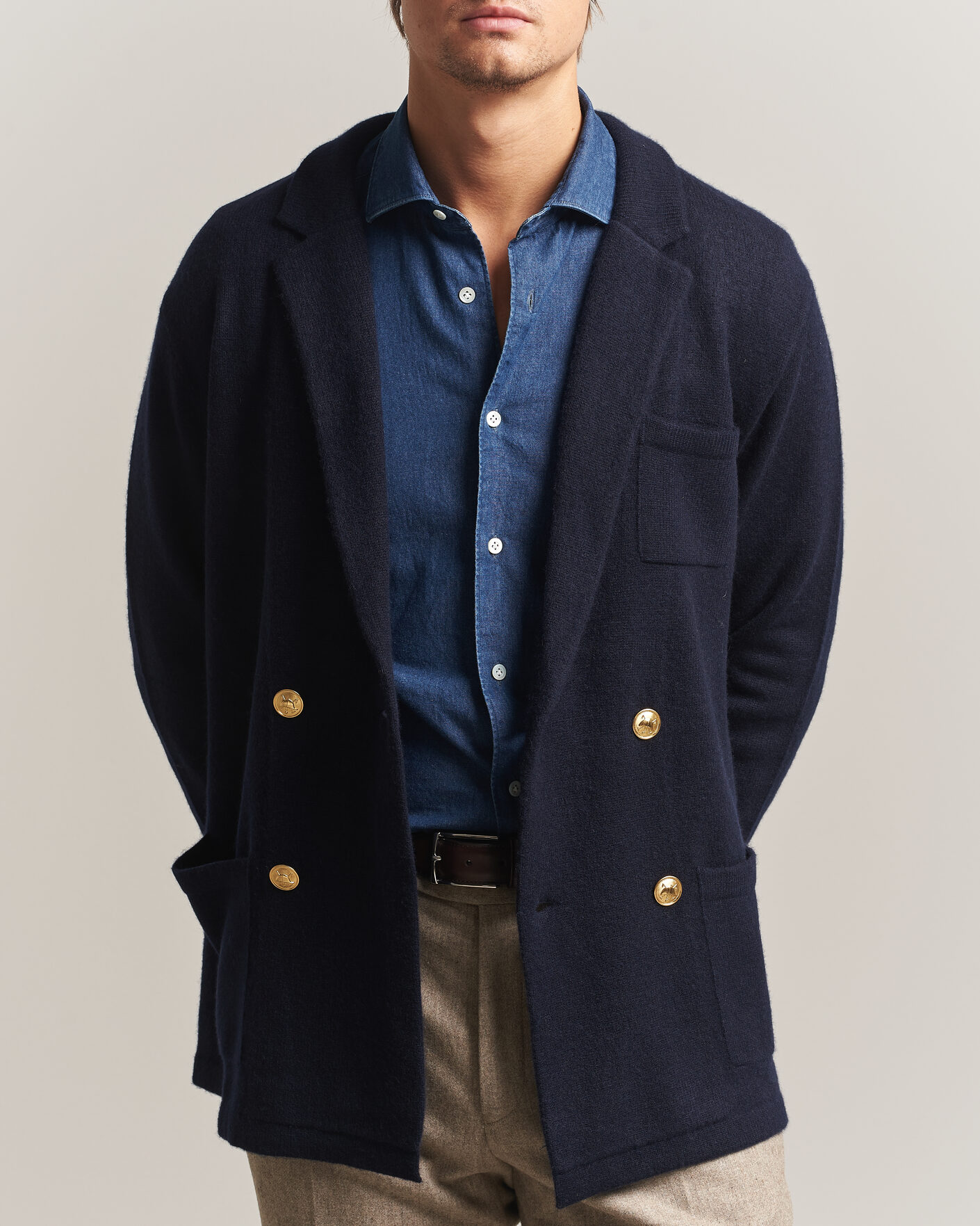 Heren | Truien | Polo Ralph Lauren | Double Breasted Cashmere Cardigan Aviator Navy