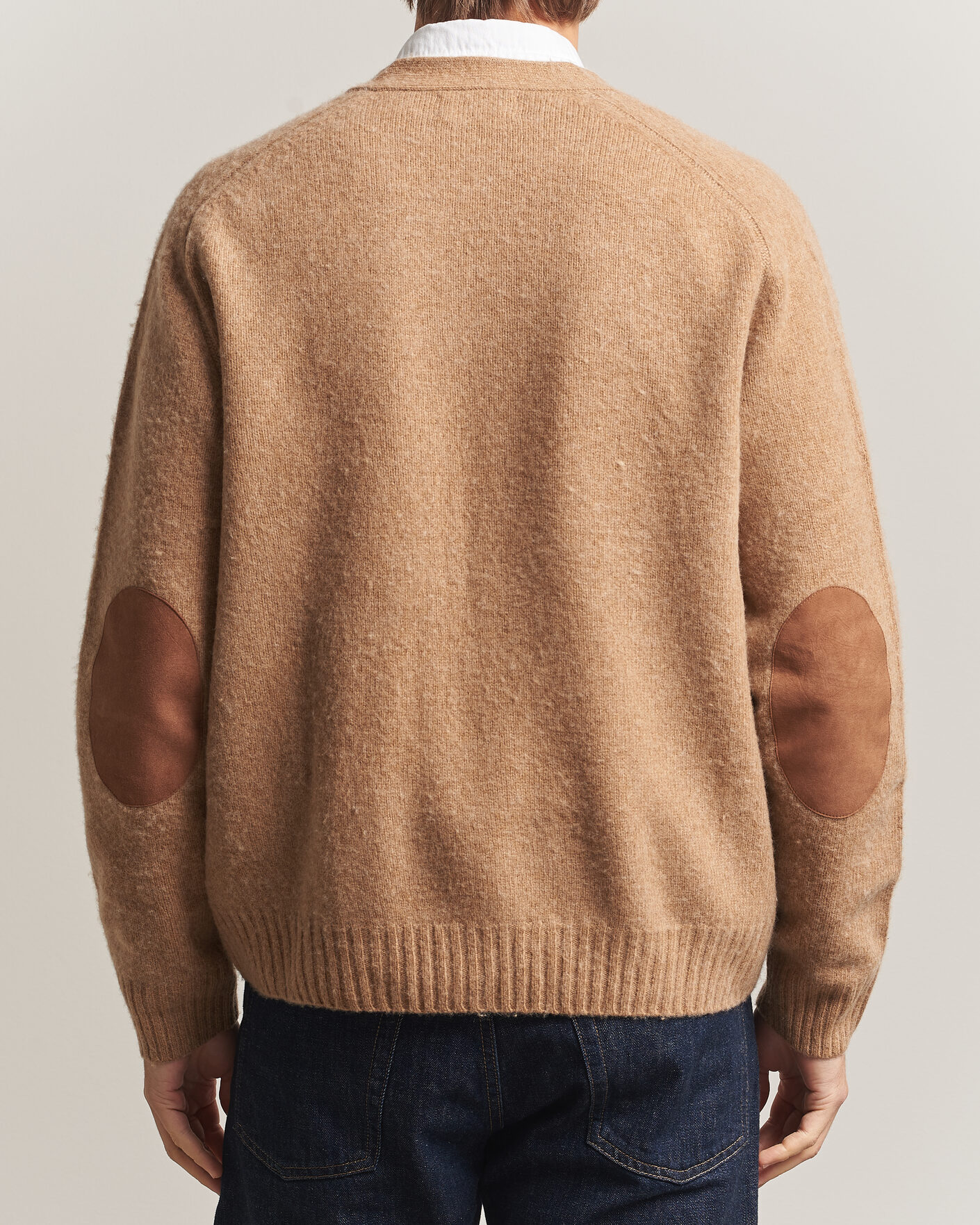 Heren | Truien | Polo Ralph Lauren | Wool/Cashmere Patch Cardigan Crouton Tan Heather