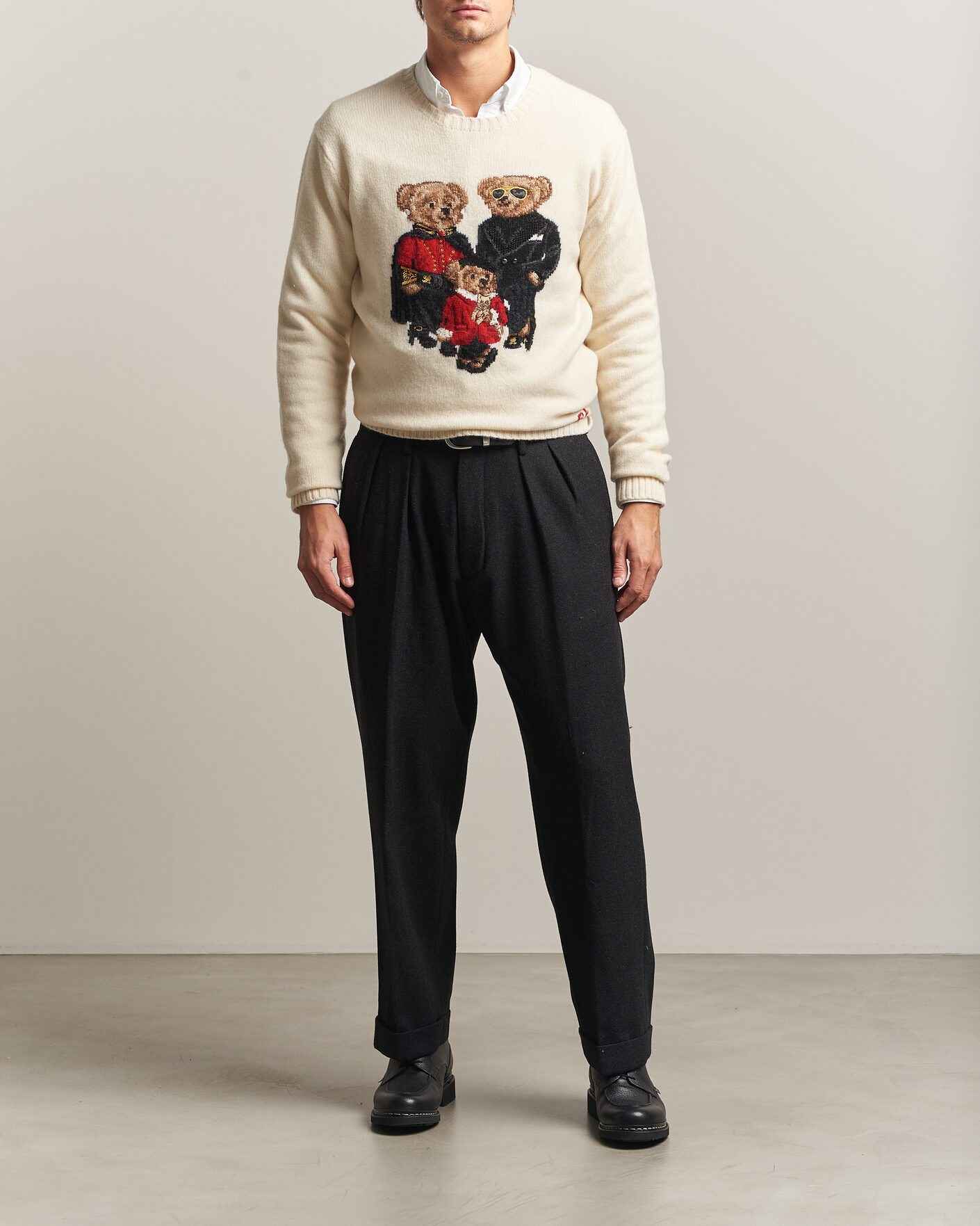 Heren | Truien | Polo Ralph Lauren | Wool Blend Bear Sweater Authentic Cream