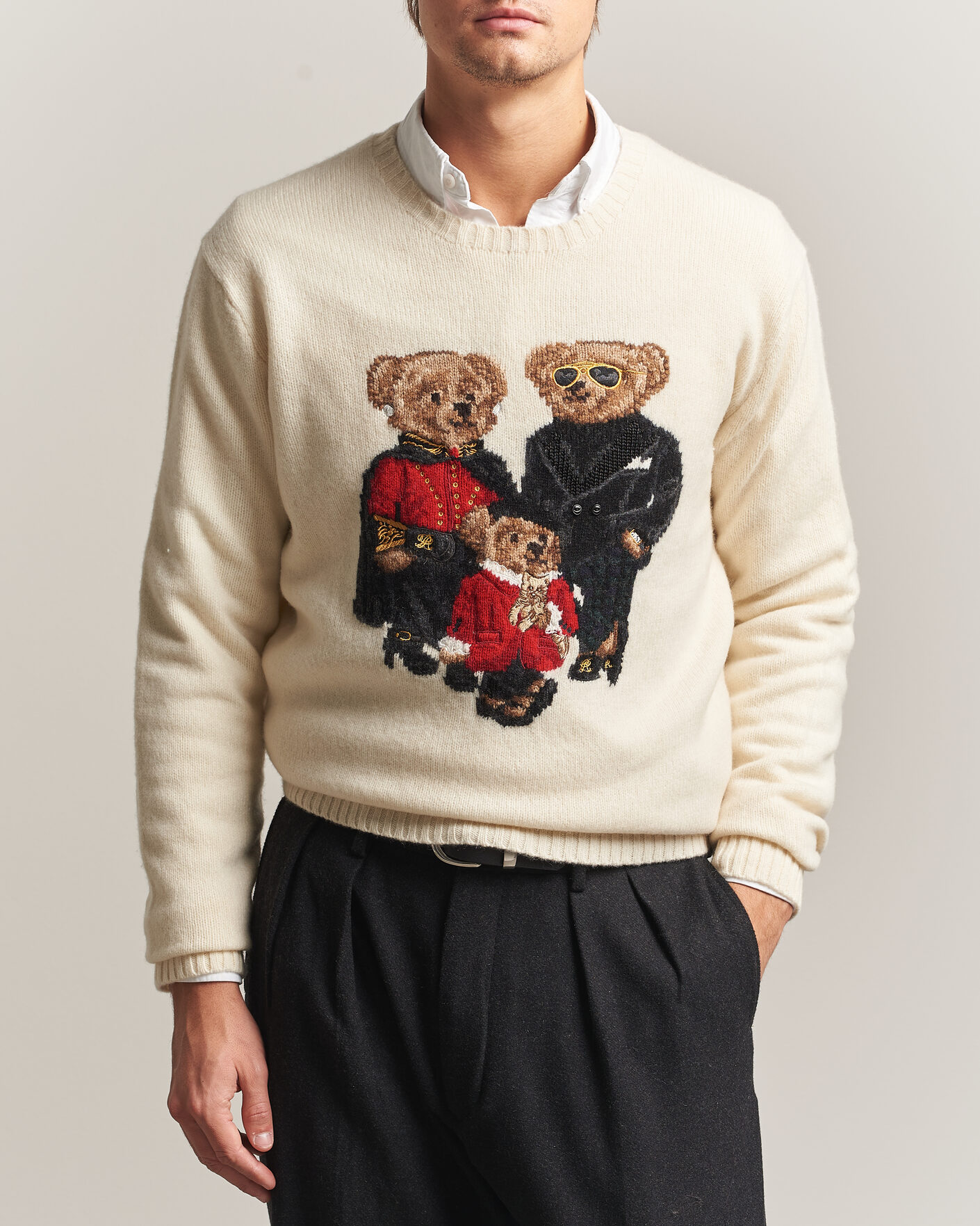 Heren | Truien | Polo Ralph Lauren | Wool Blend Bear Sweater Authentic Cream
