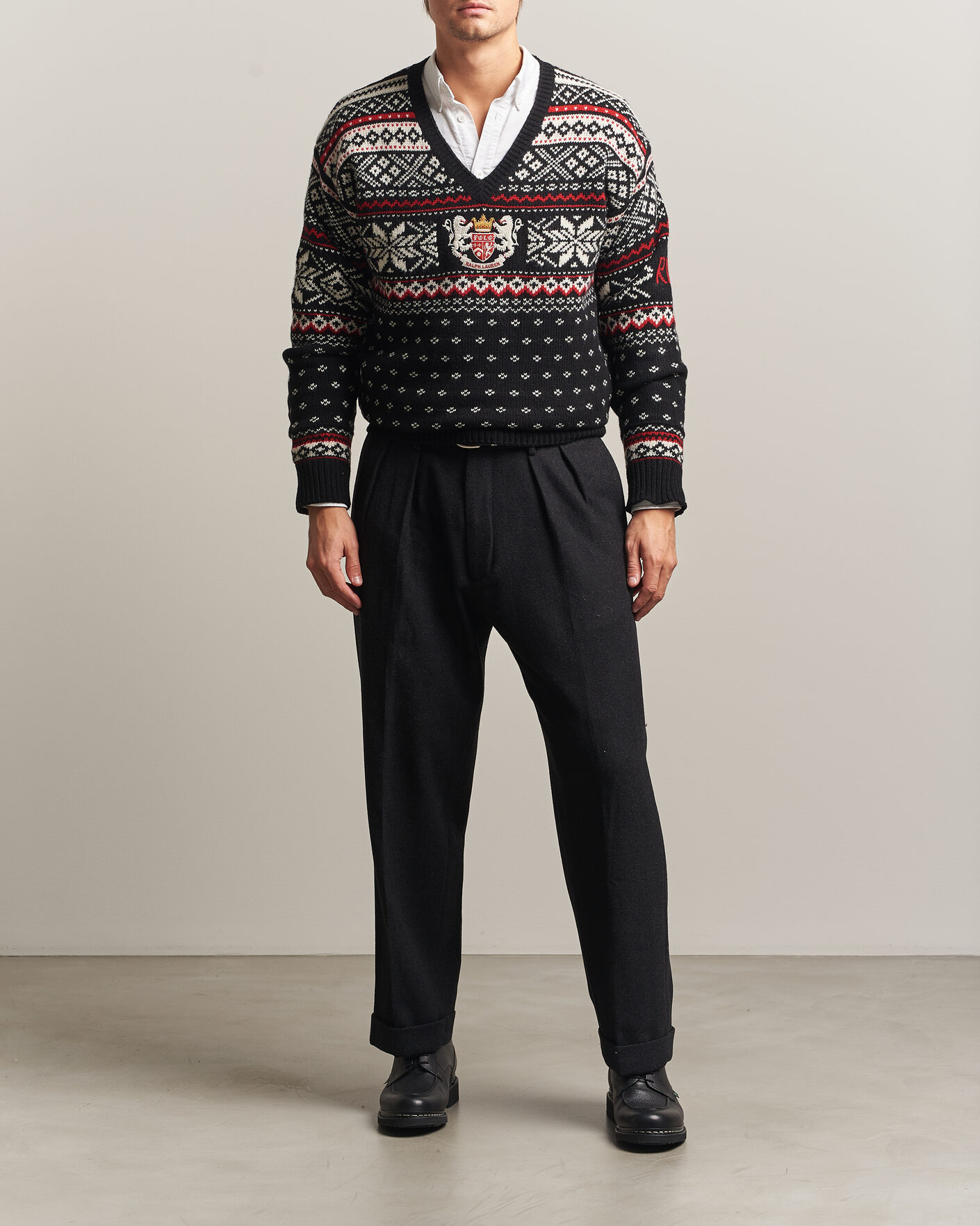 Heren | Truien | Polo Ralph Lauren | Royal Holiday Wool Sweater Black Combo