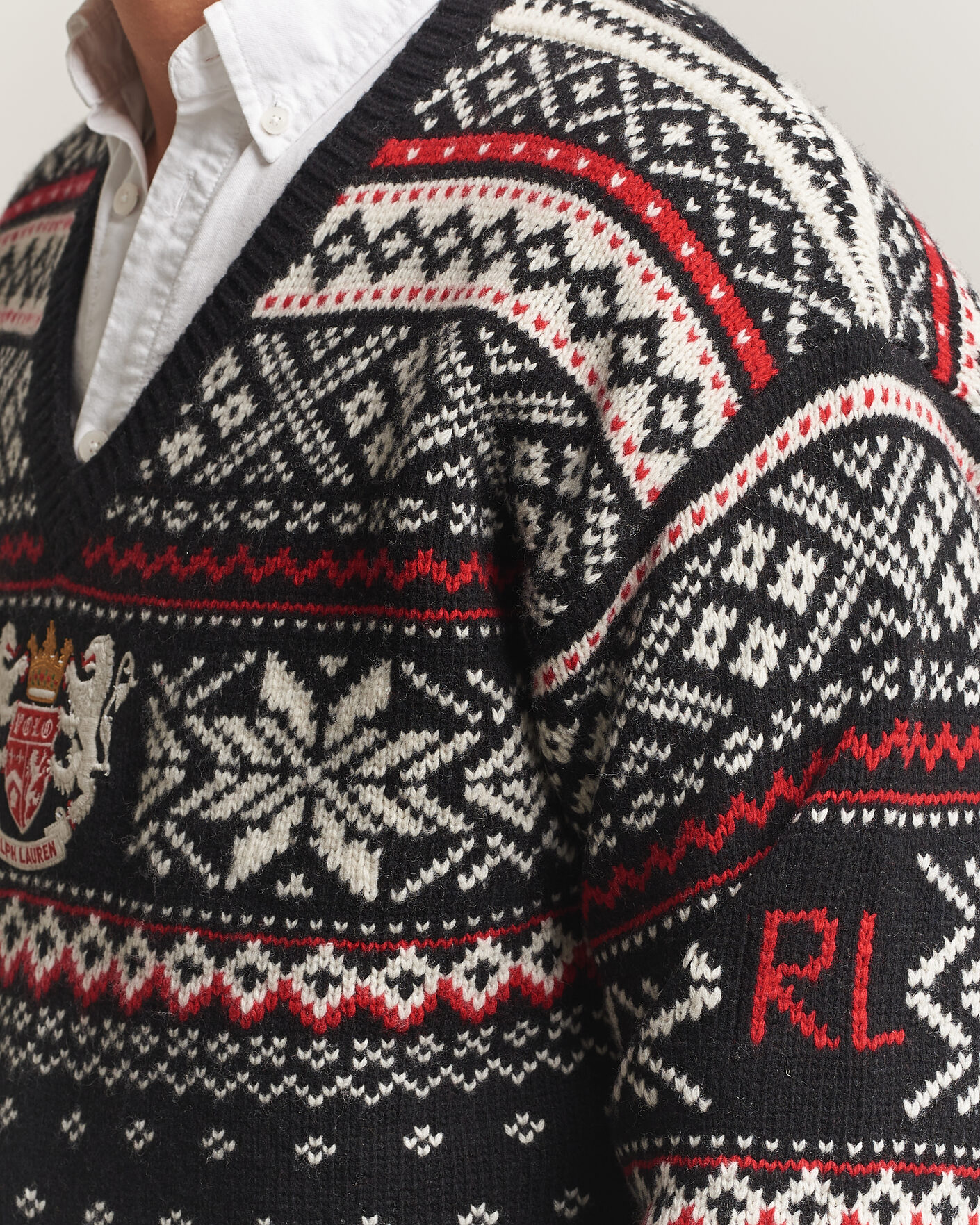 Heren | Truien | Polo Ralph Lauren | Royal Holiday Wool Sweater Black Combo