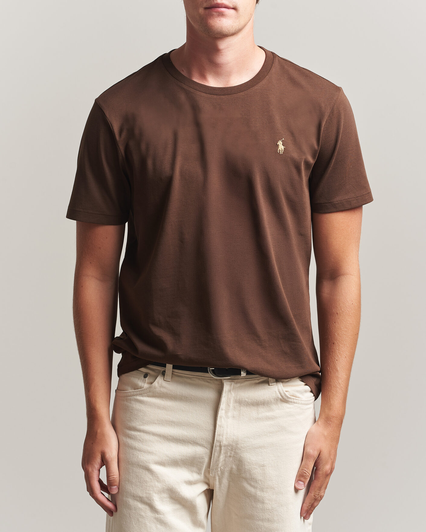 Heren | T-shirts | Polo Ralph Lauren | Custom Slim Fit T-shirt Nutmeg Brown