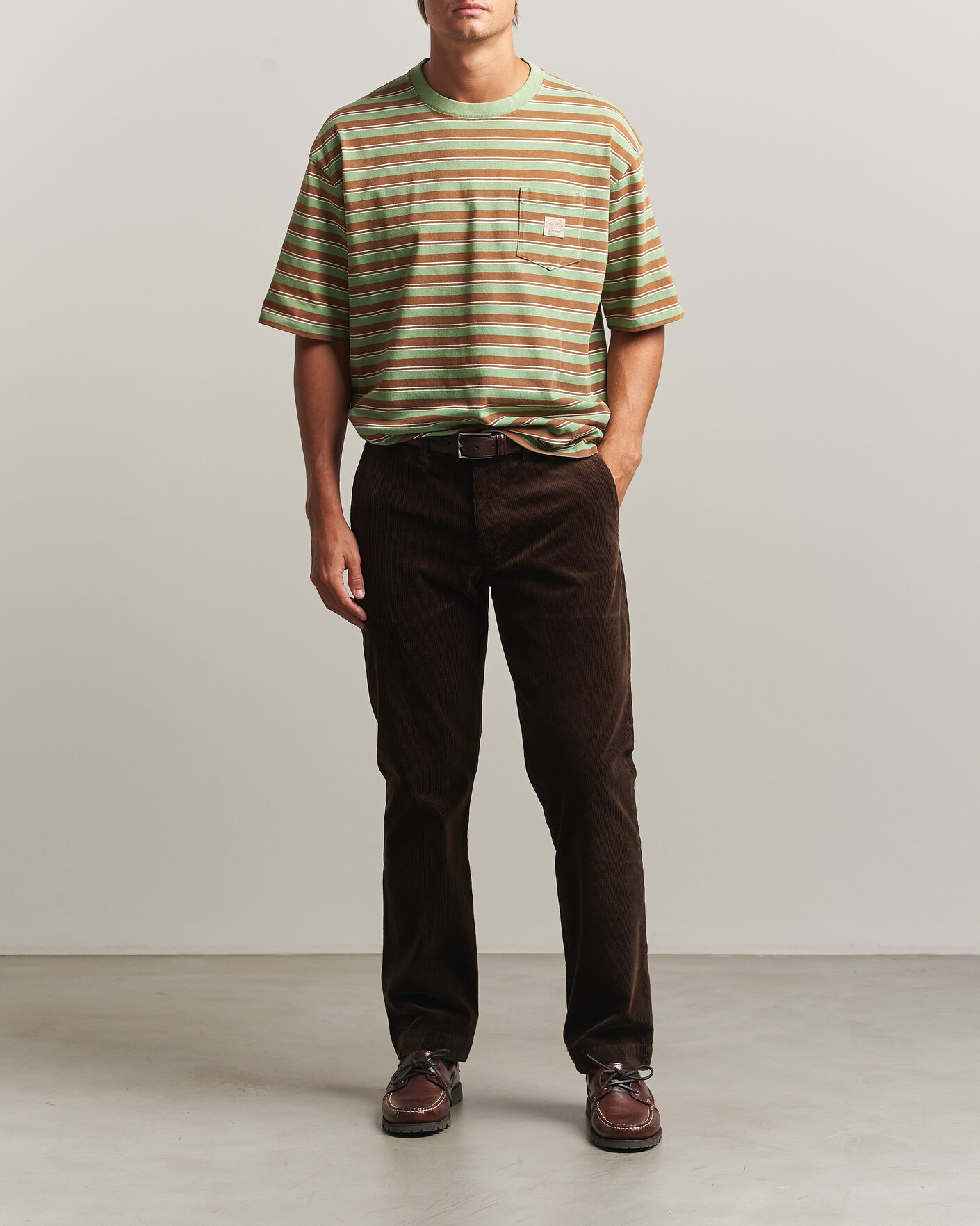 Heren | T-shirts | Polo Ralph Lauren | Relaxed Fit Striped T-Shirt Outback Green